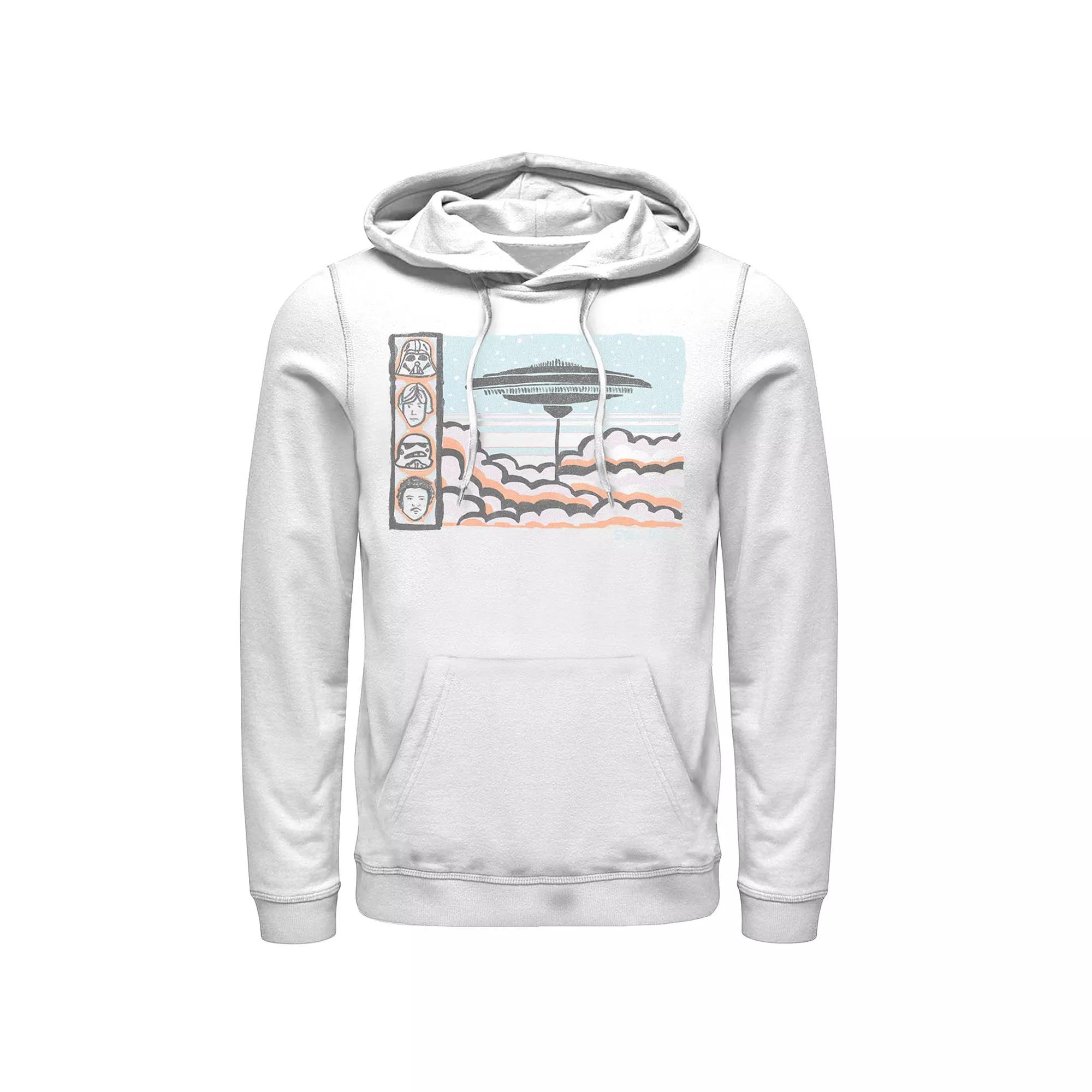 Men's Star Wars Millennium Falcon Water Color Sketch Poster Hoodie,  Product Image