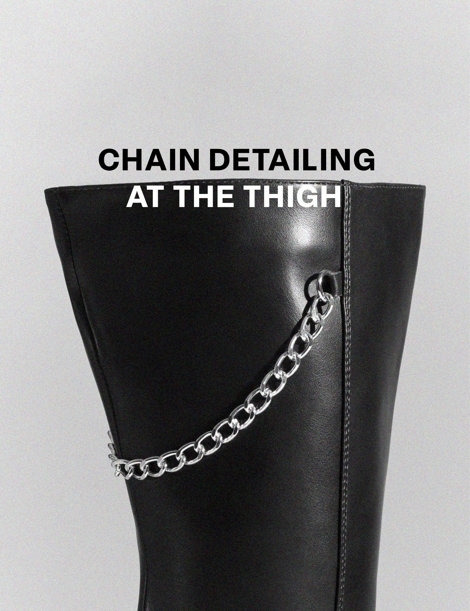 Scream Platform Thigh High Boots Product Image