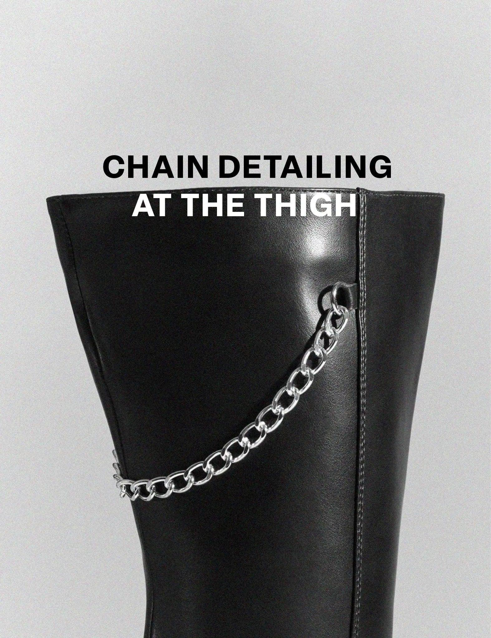 Scream Platform Thigh High Boots Product Image