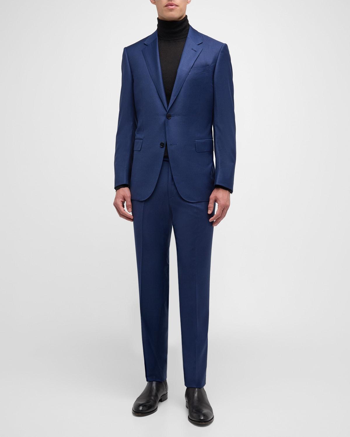 Mens Trofeo Wool Pindot Suit Product Image