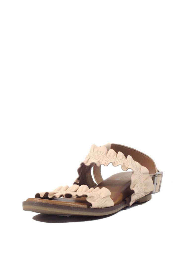 Roche Ruched Leather Sandals Product Image