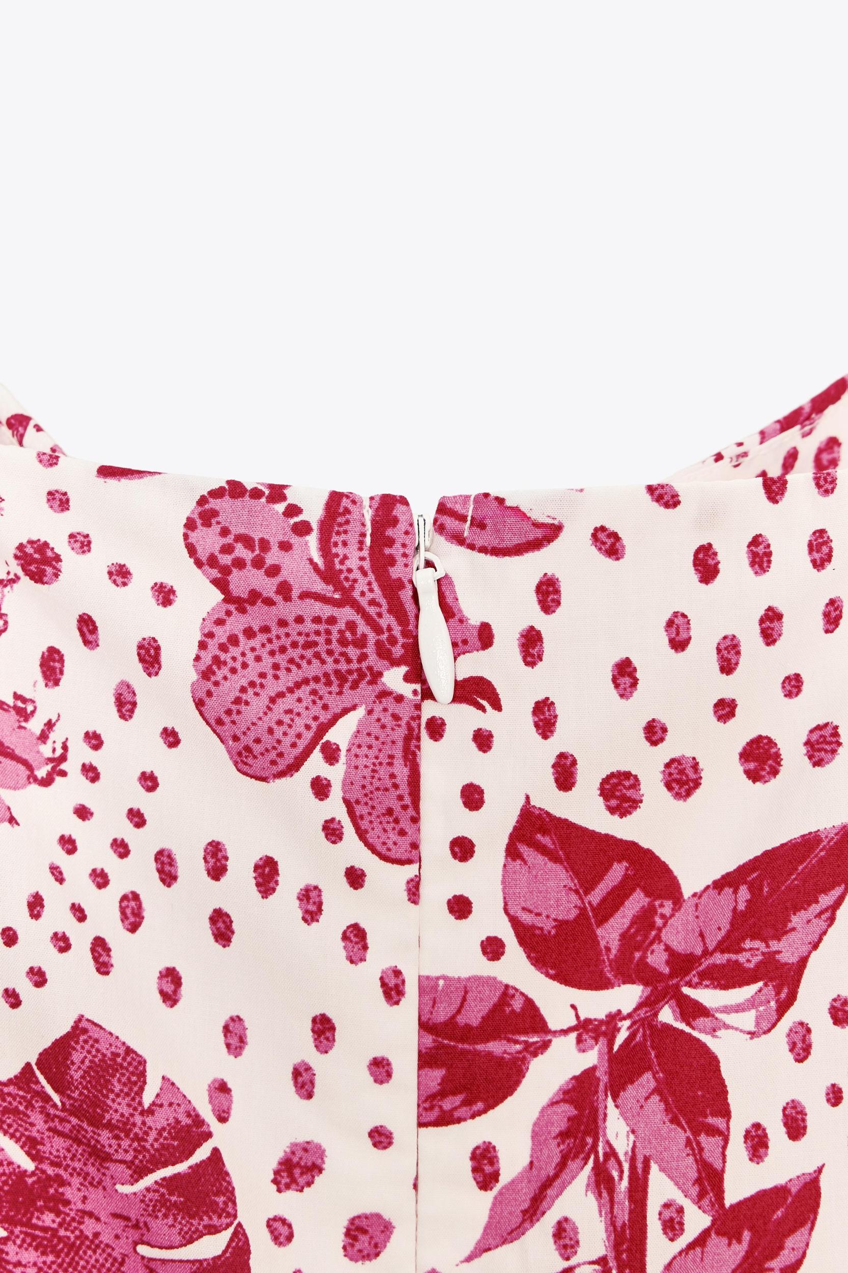 PRINTED CUT OUT MIDI DRESS Product Image