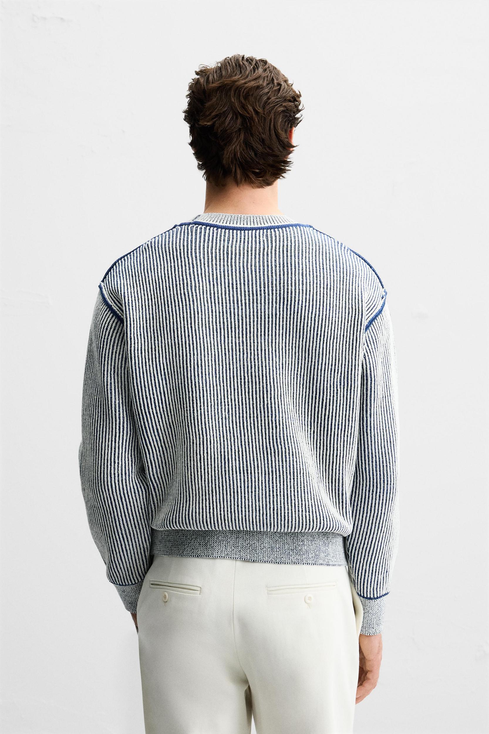 RIBBED CONTRASTING SWEATER Product Image