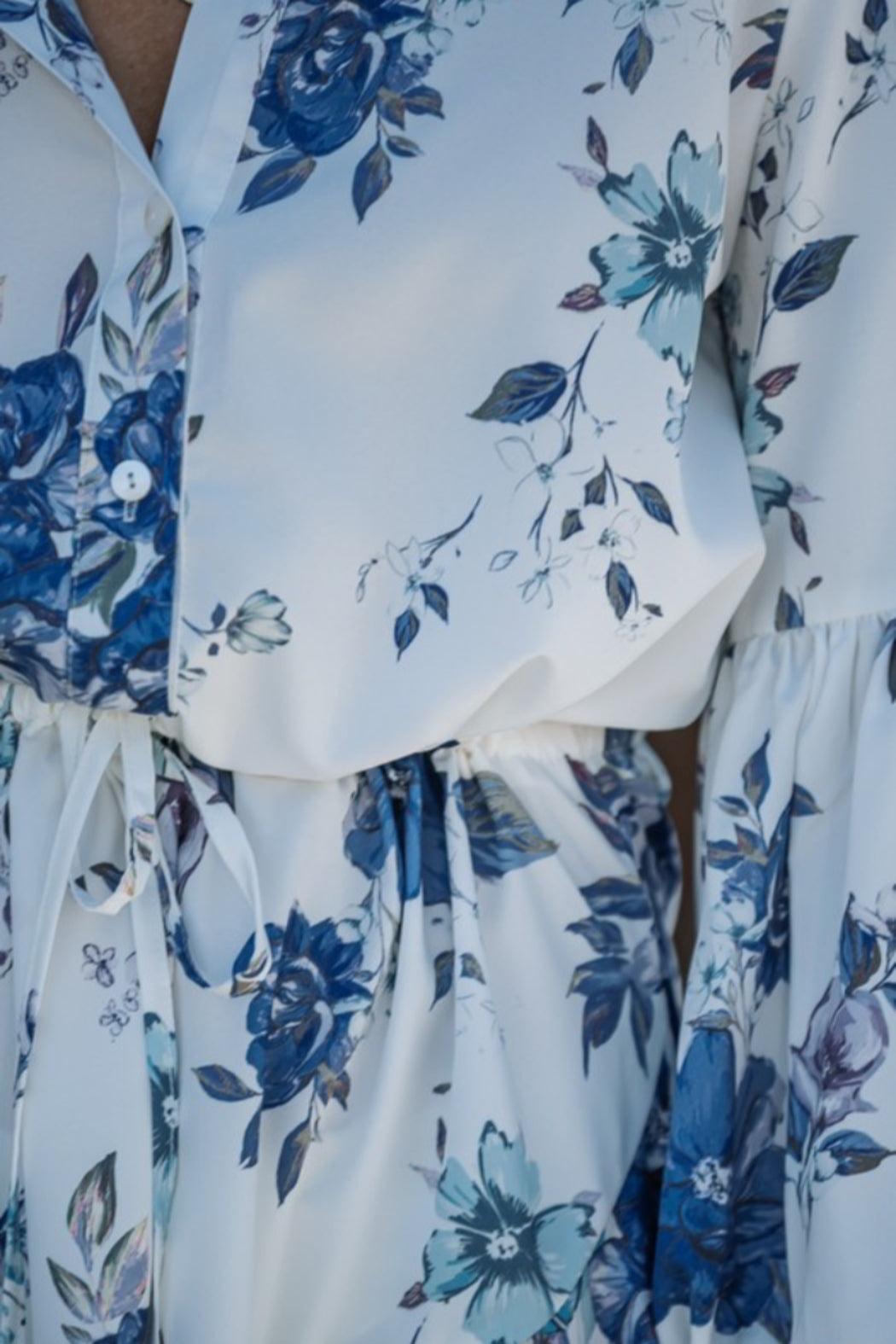 Balloon Sleeve Floral Dress Product Image