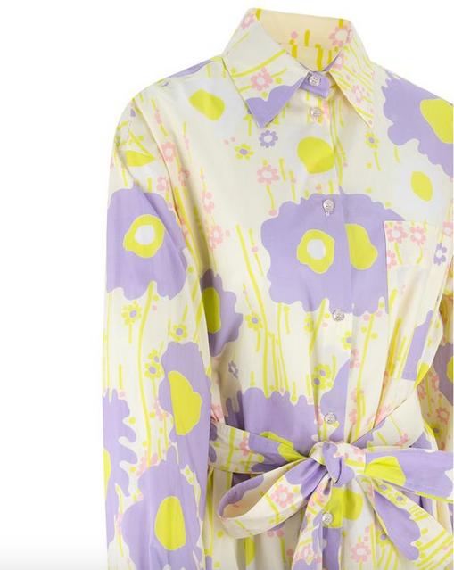 Sportmax Baldi Floral Cotton Poplin Shirt Dress Product Image