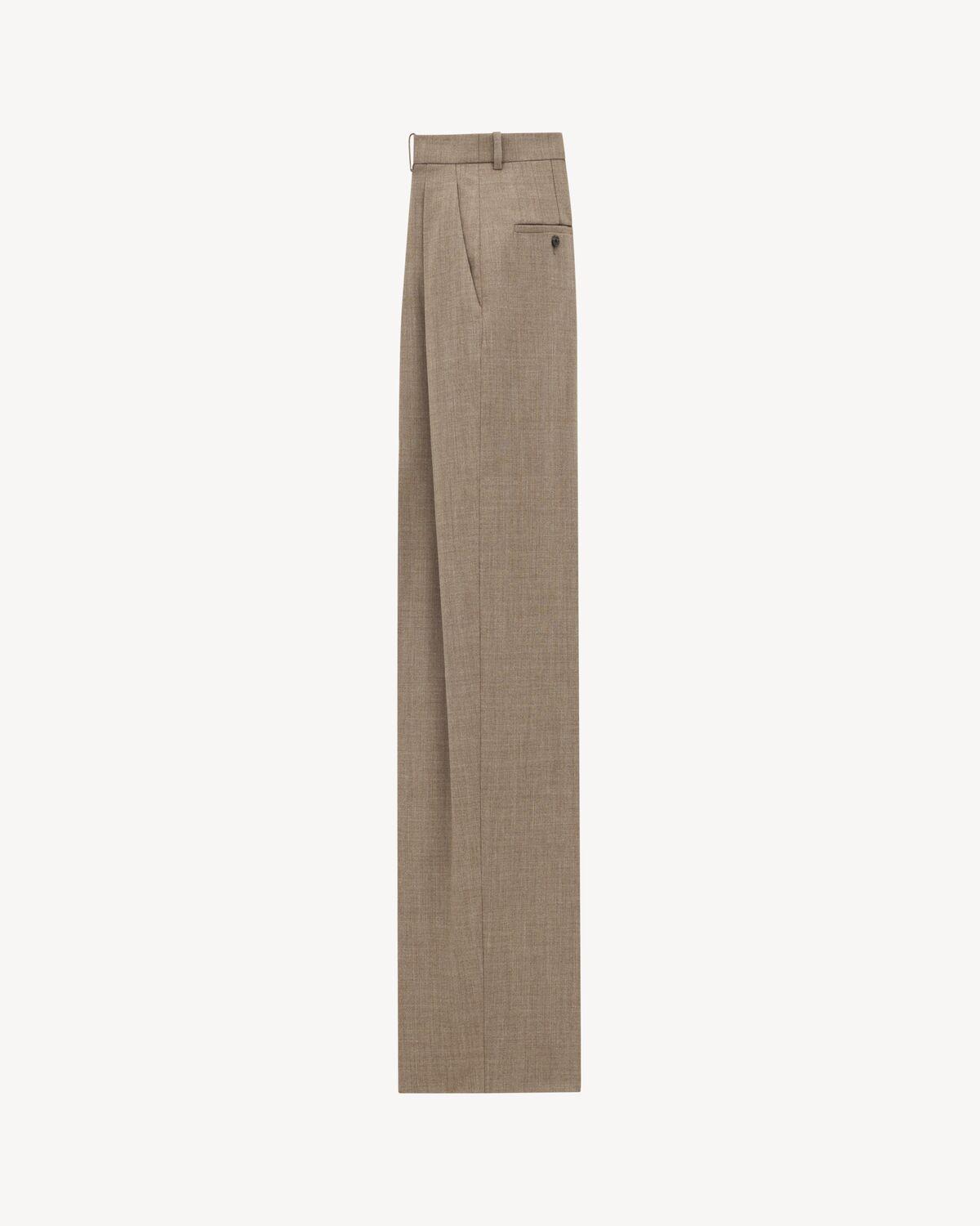 wide-leg pants in wool canvas Product Image