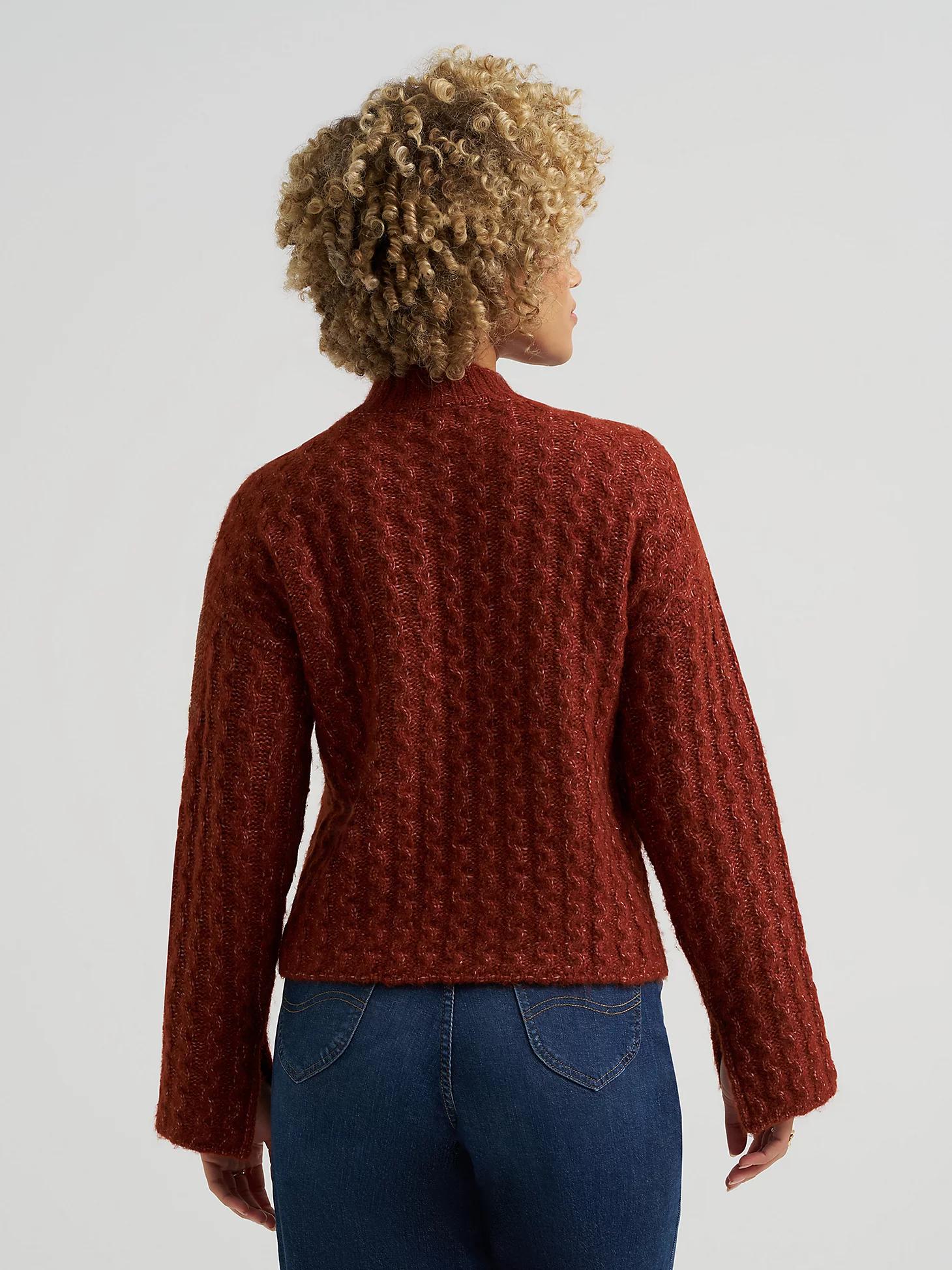 Women's Mock Neck Textured Sweater | Women's Tops & Tees | Lee® Product Image