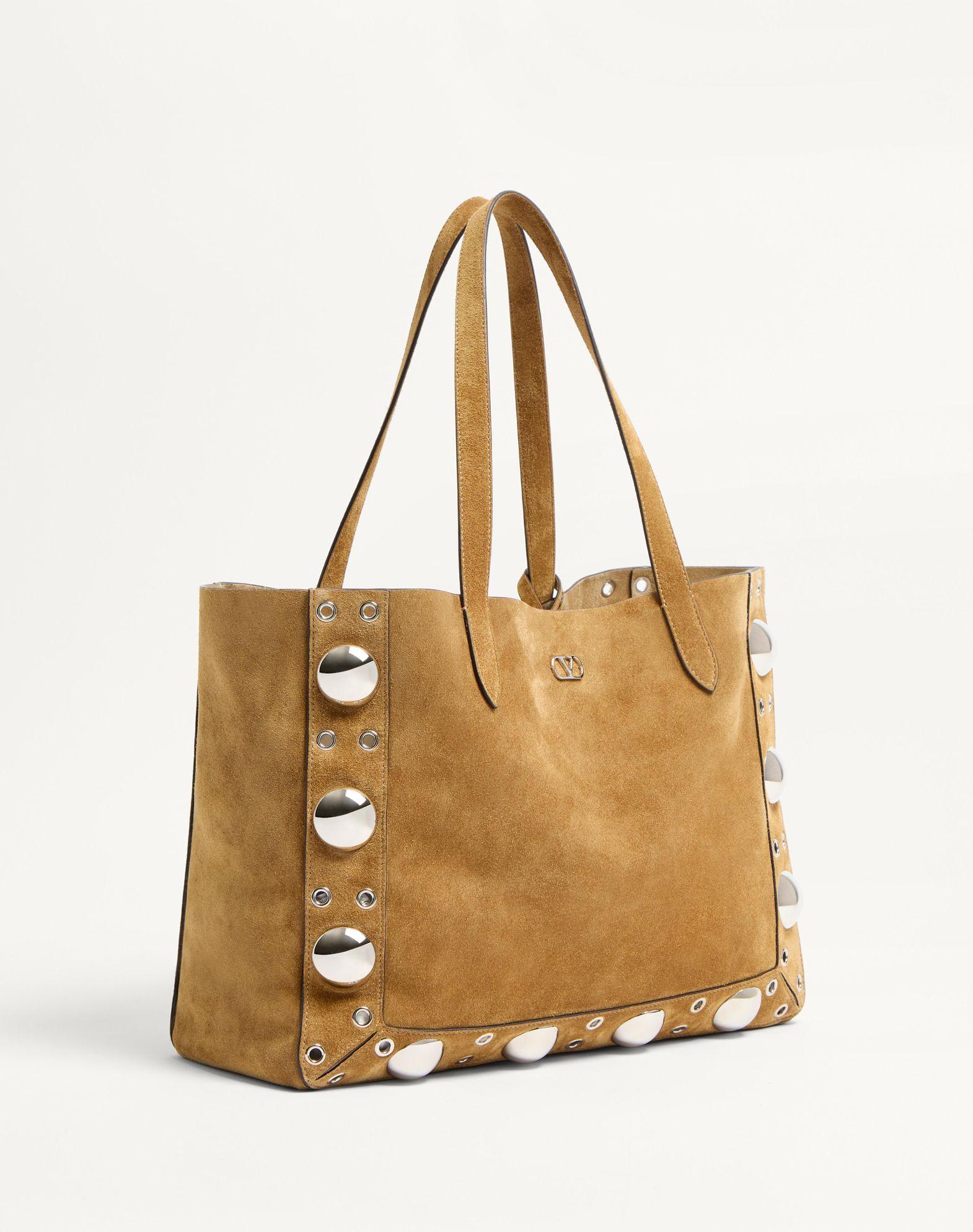 Valentino Garavani Medium Nellcôte Suede Shopping Bag Product Image