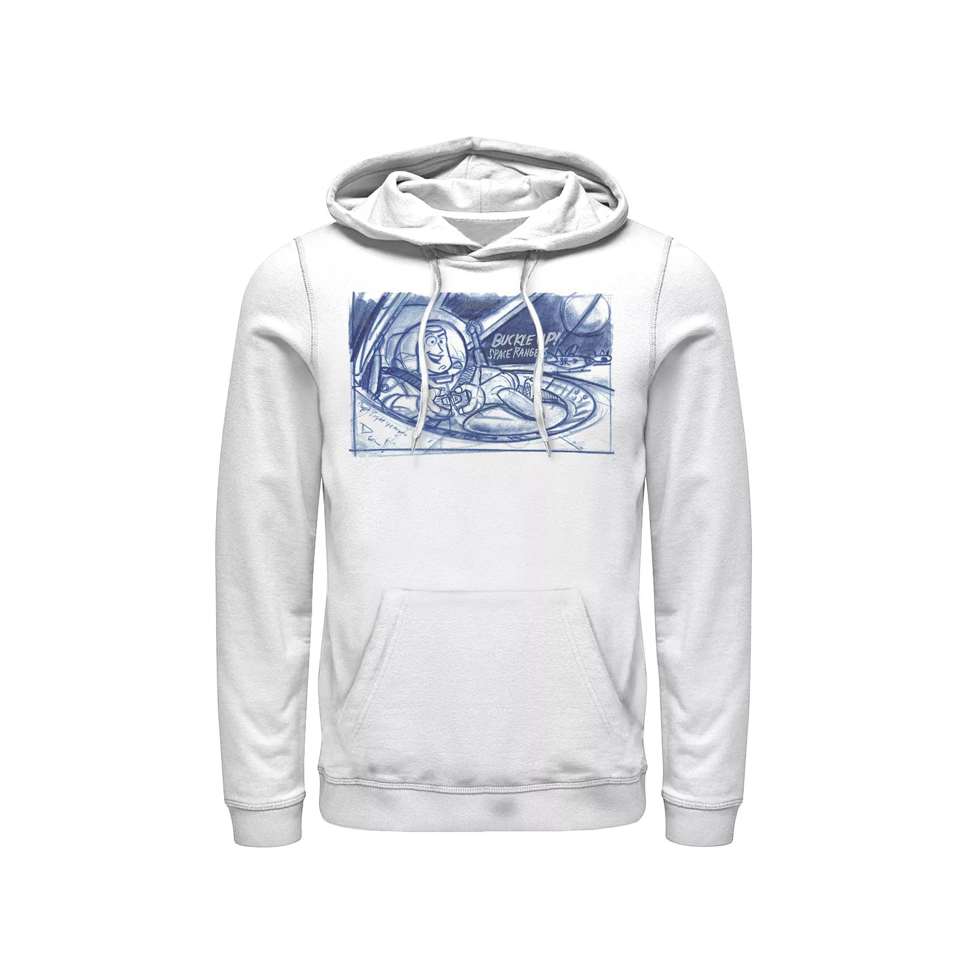 Disney / Pixar's Toy Story Buzz Lightyear Men's "Buckle Up" Sketch Hoodie,  Product Image