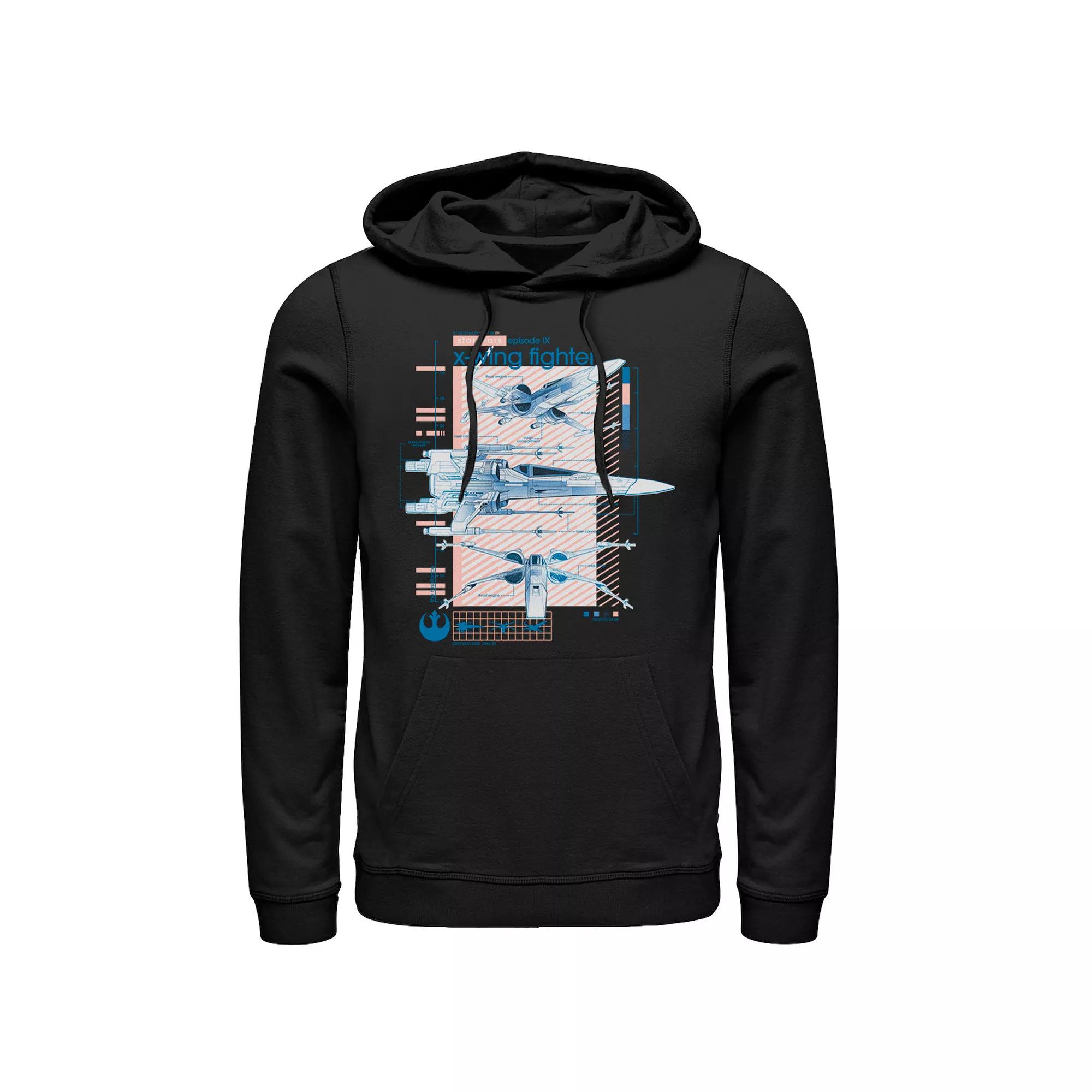 Men's Star Wars The Rise of Skywalker X-Wing Details Graphic Hoodie,  Product Image