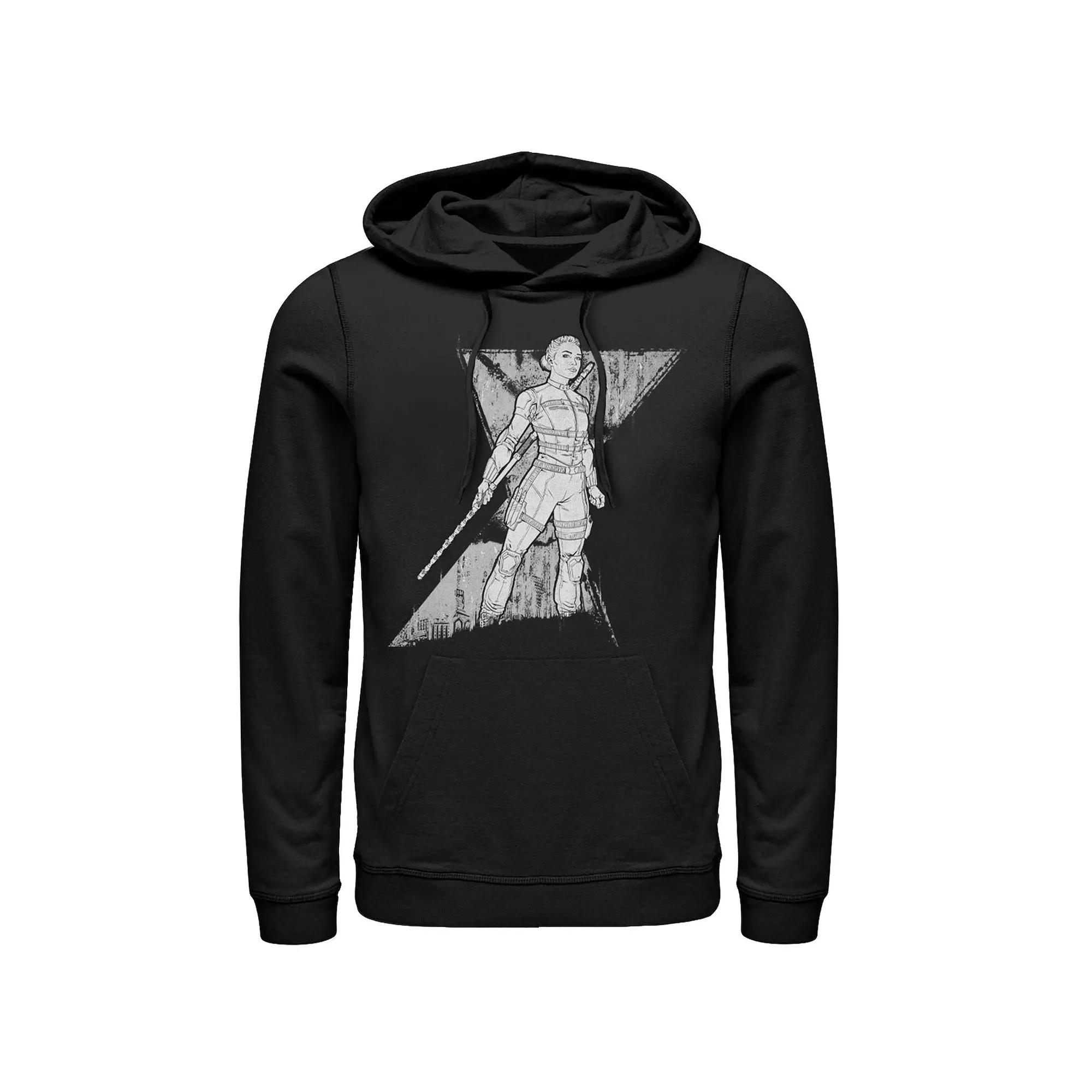 Men's Marvel Black Widow Yelena Sketch Logo Hoodie,  Product Image