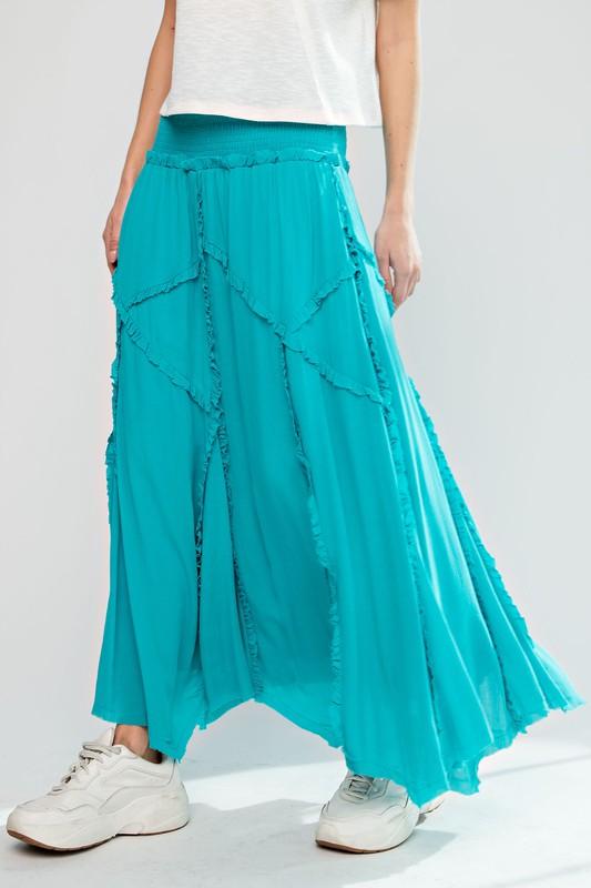 Flowy Ruffle Maxi Skirt & Dress Product Image