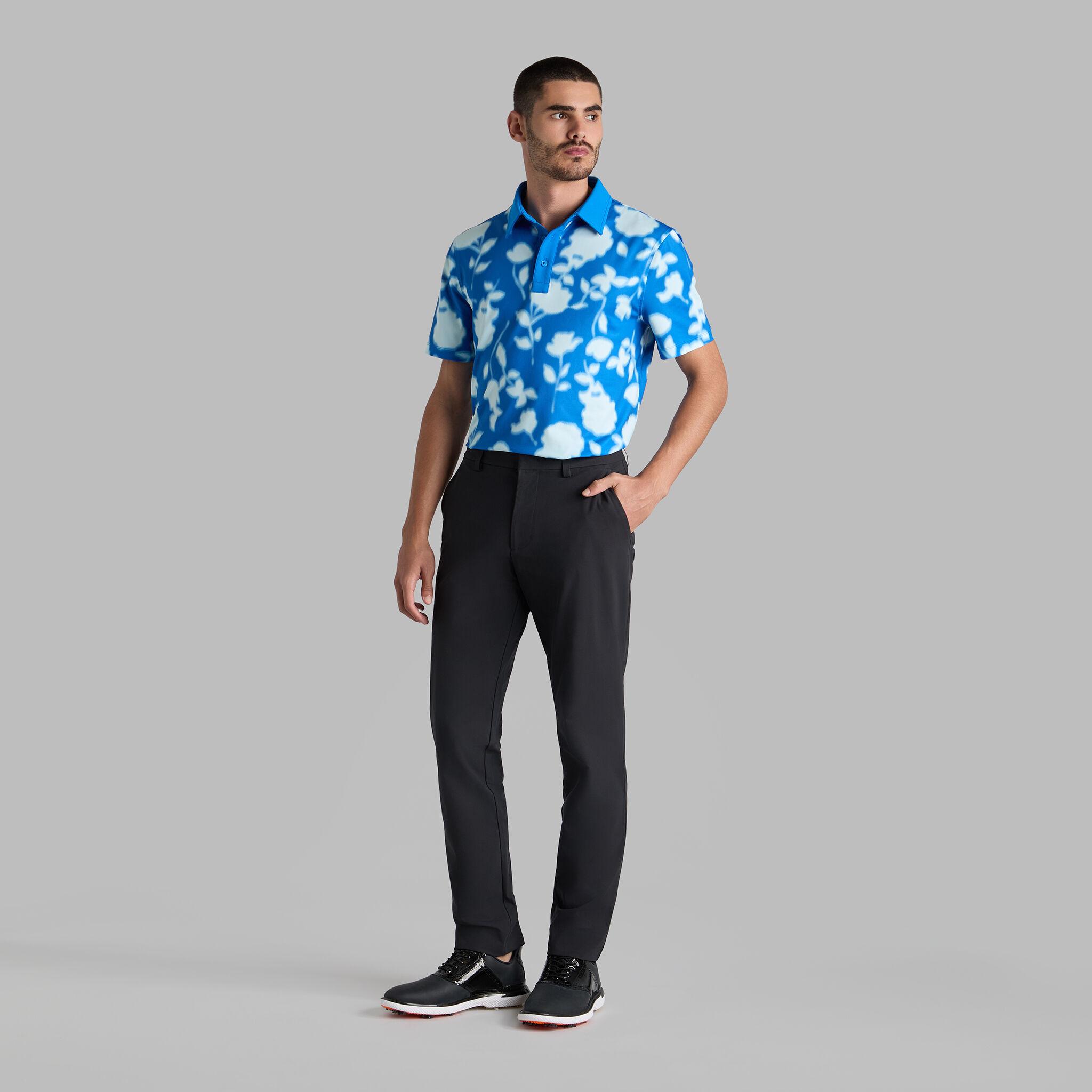 BLUR FLORAL TECH JERSEY POLO Product Image