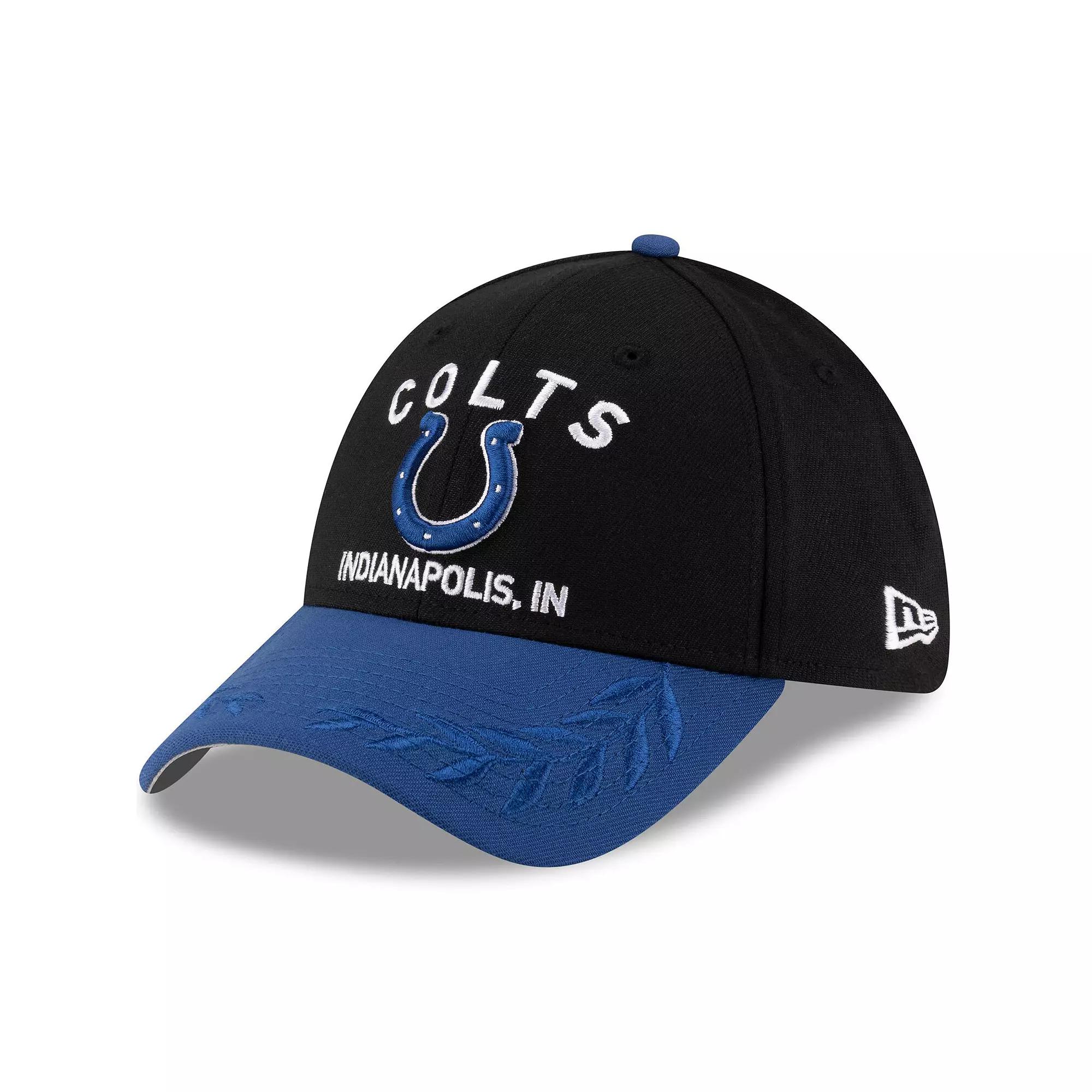 Men's New Era Black/Royal Indianapolis Colts 2025 NFL Draft 39THIRTY Flex Hat,  Product Image