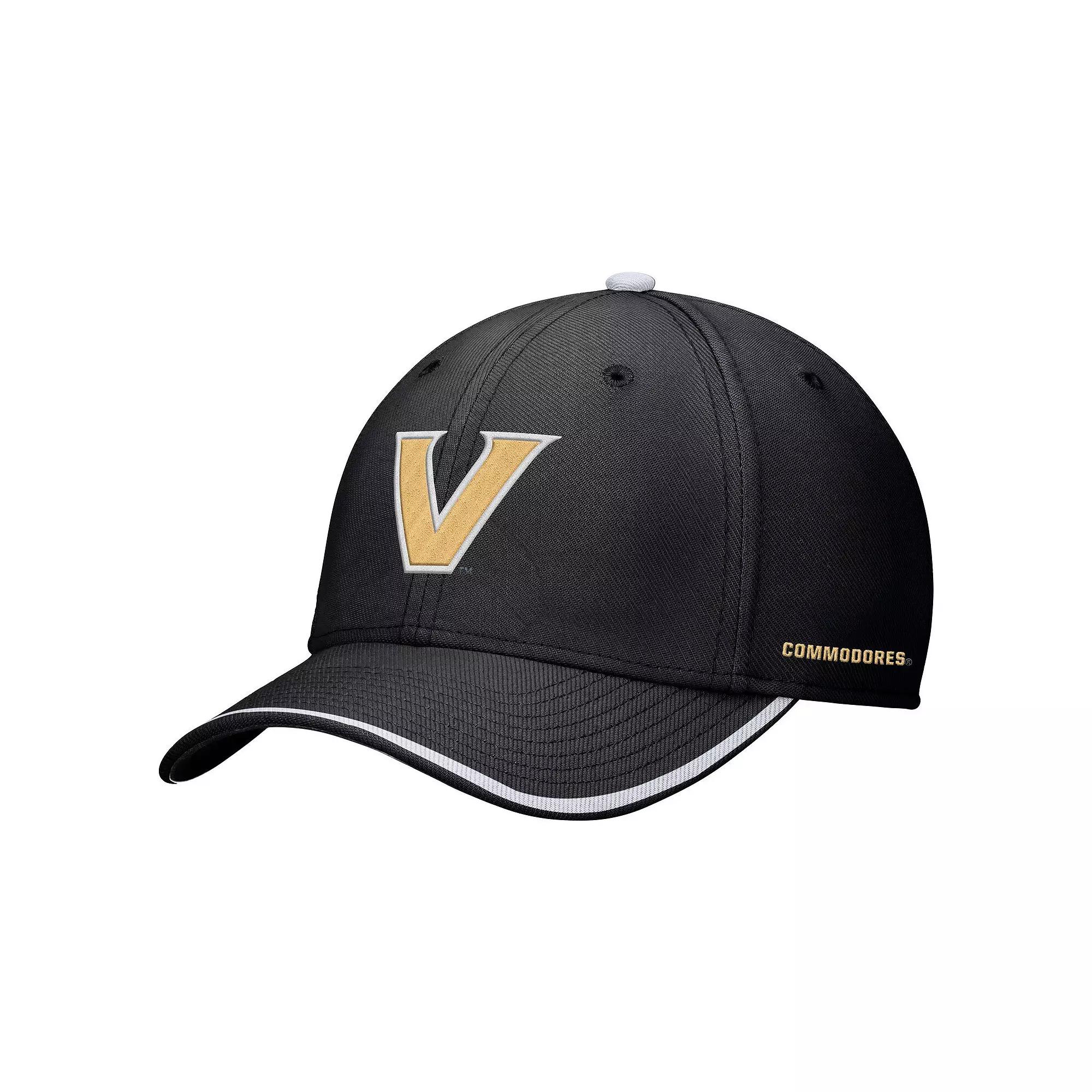 Men's Nike Black Vanderbilt Commodores Rise Performance Flex Hat,  Product Image