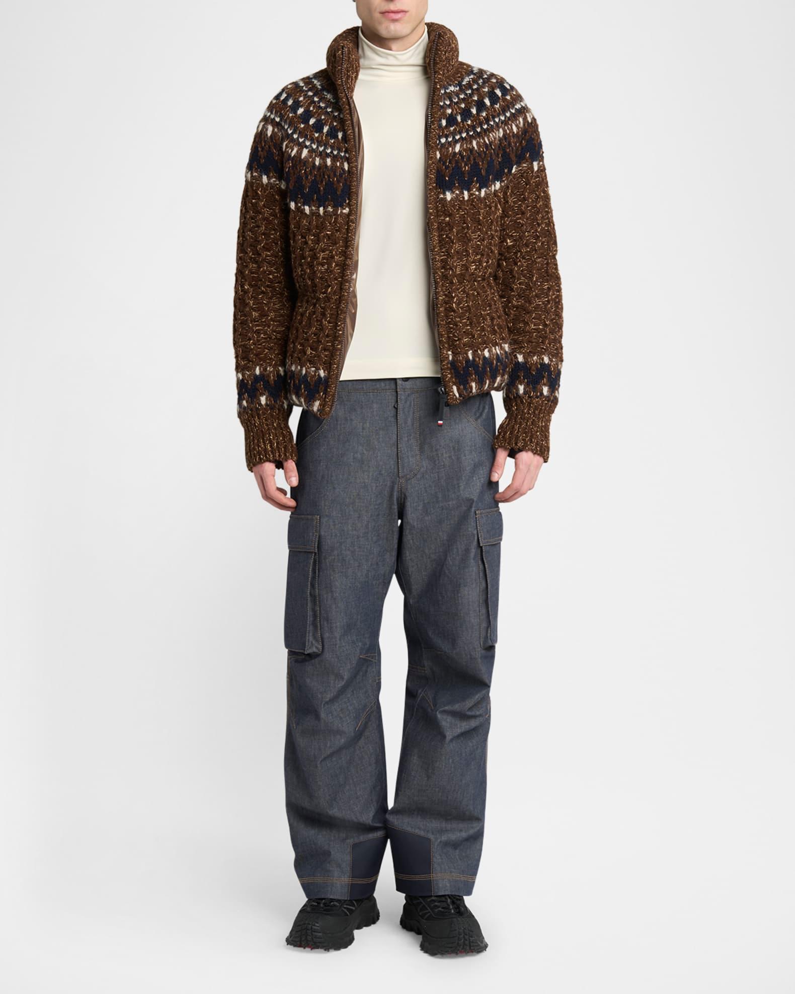 Men's Multi Fair Isle Wool Padded Knit Puffer Product Image