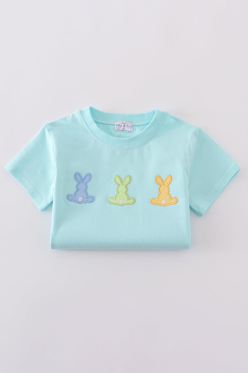 Blue deer applique top Product Image