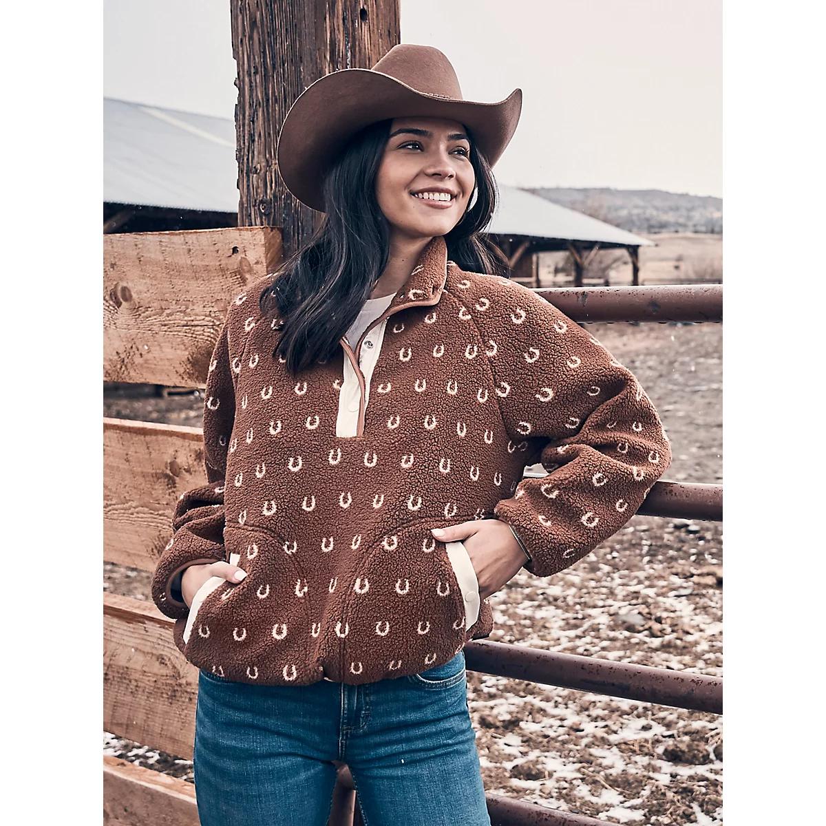 Women's Wrangler Retro® Half-Snap Sherpa Pullover Product Image