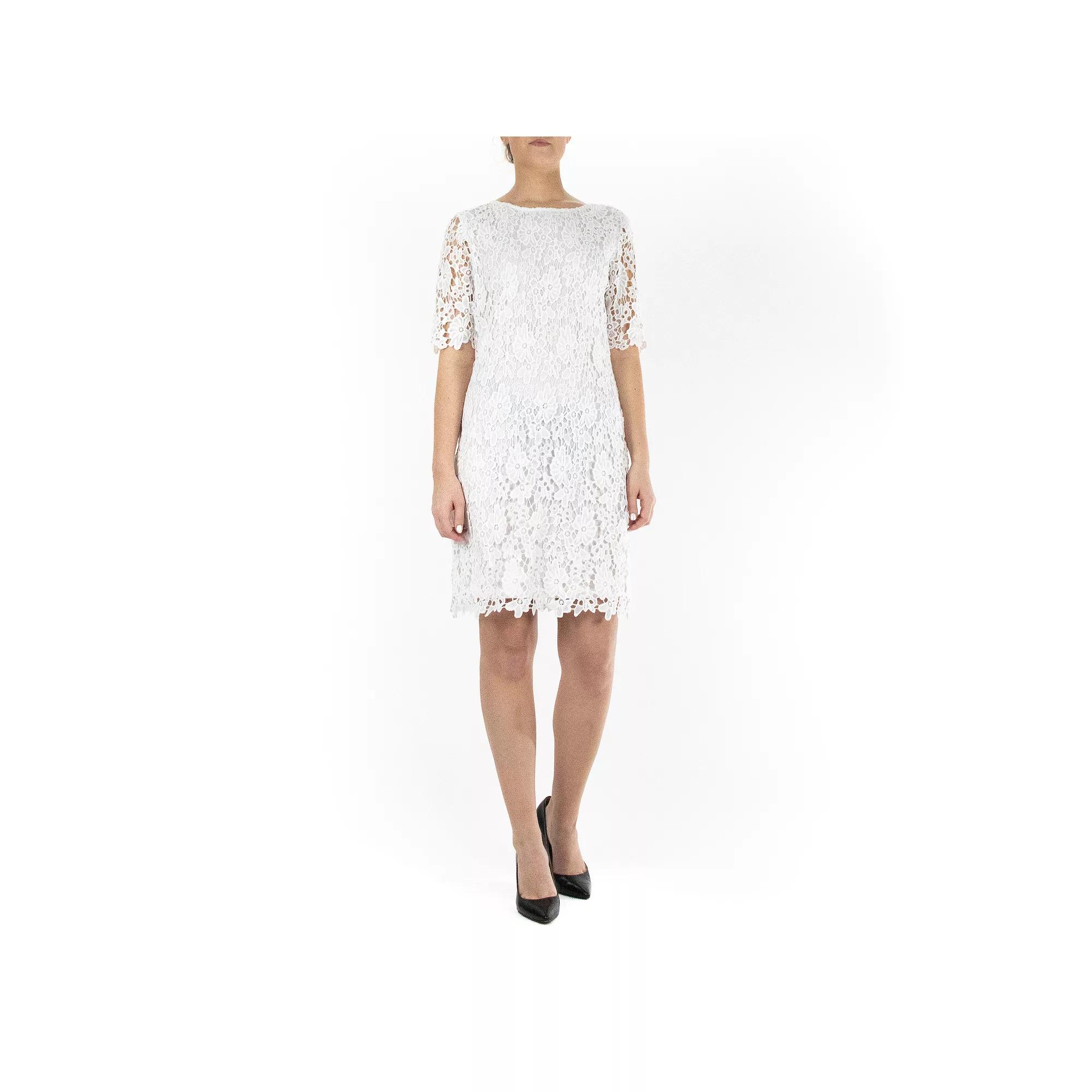 Women's Nina Leonard Floral Lace Sheath Cocktail Dress,  Product Image