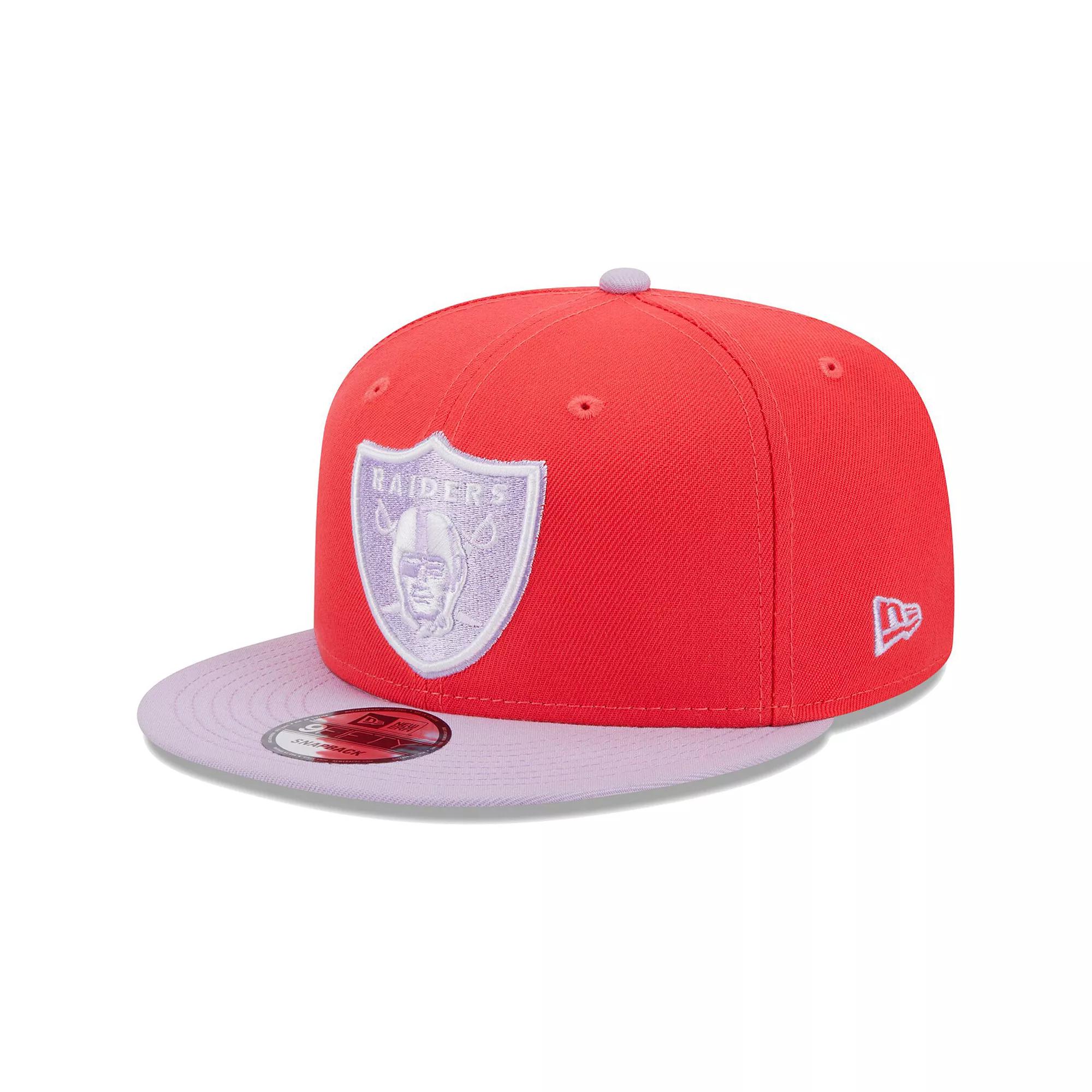 Men's New Era Red/Lavender Las Vegas Raiders Two-Tone Color Pack 9FIFTY Snapback Hat, Lvr Red Product Image