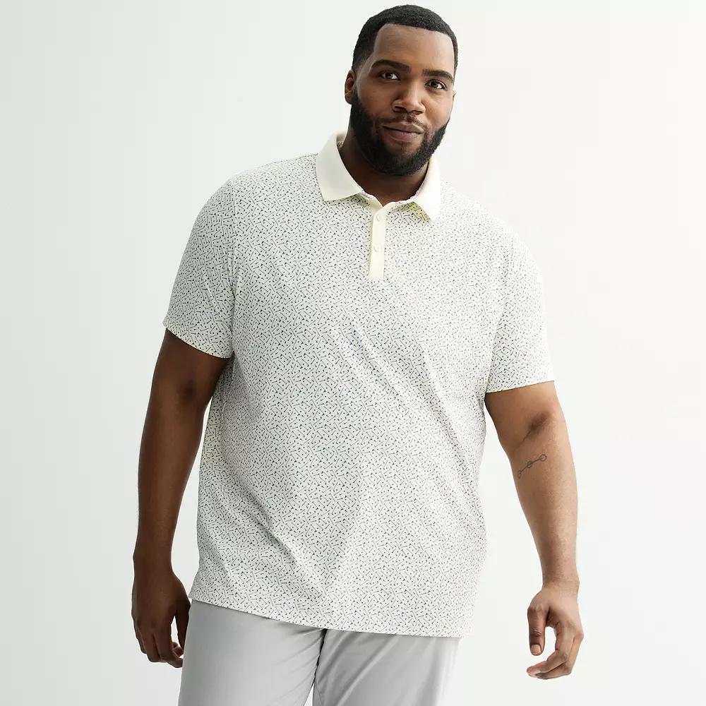 Big & Tall FLX Short Sleeve Printed Performance Polo, Men's,  Product Image