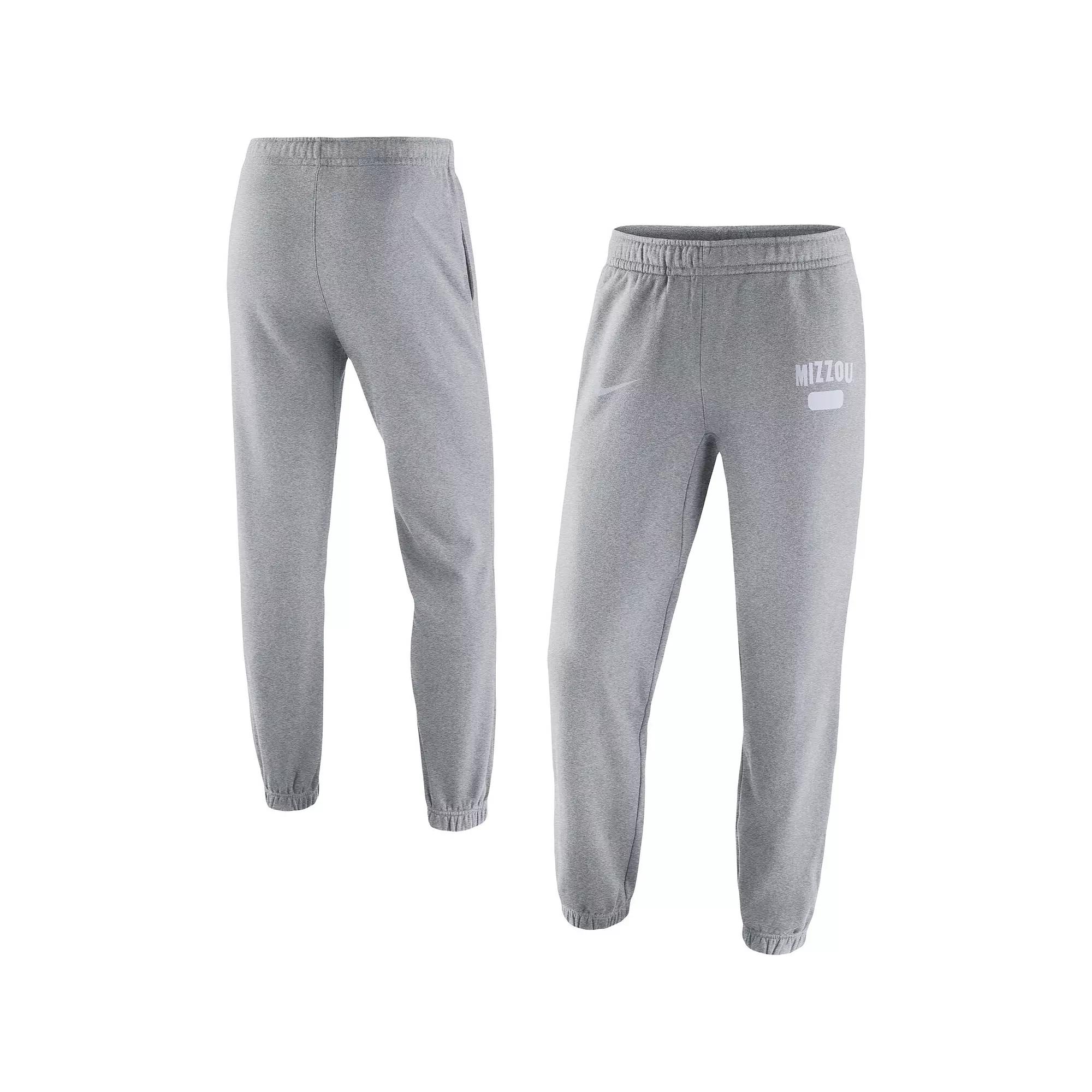 Men's Nike Heathered Gray Missouri Tigers Saturday Fleece Pants, Size: 3XL, Grey Product Image