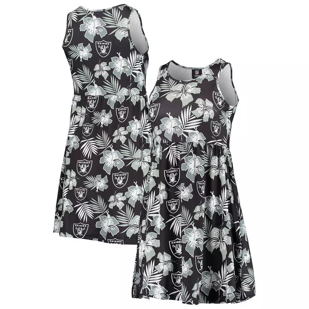 Women's FOCO Black Las Vegas Raiders Floral Sundress, Size: Small, Lvr Black Product Image