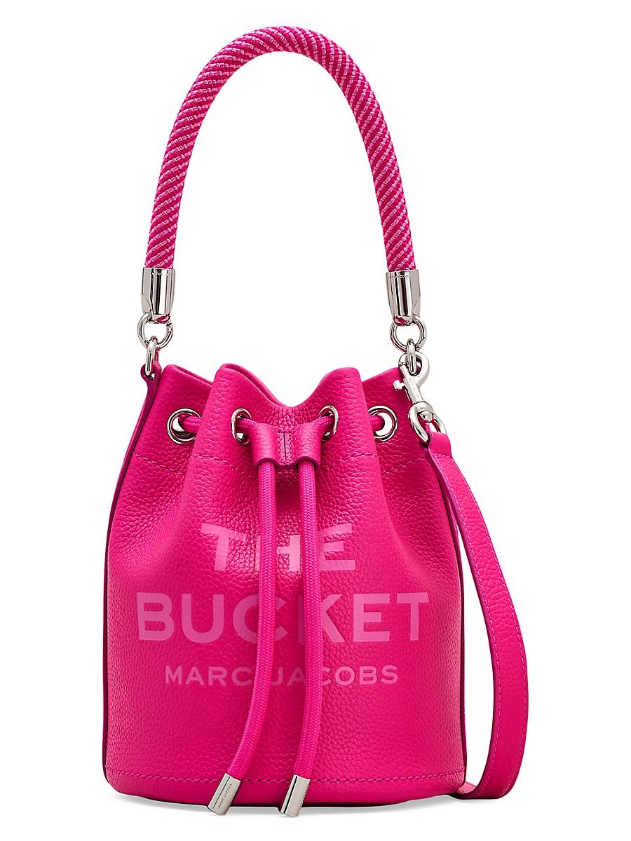 Womens The Leather Mini Bucket Bag Product Image