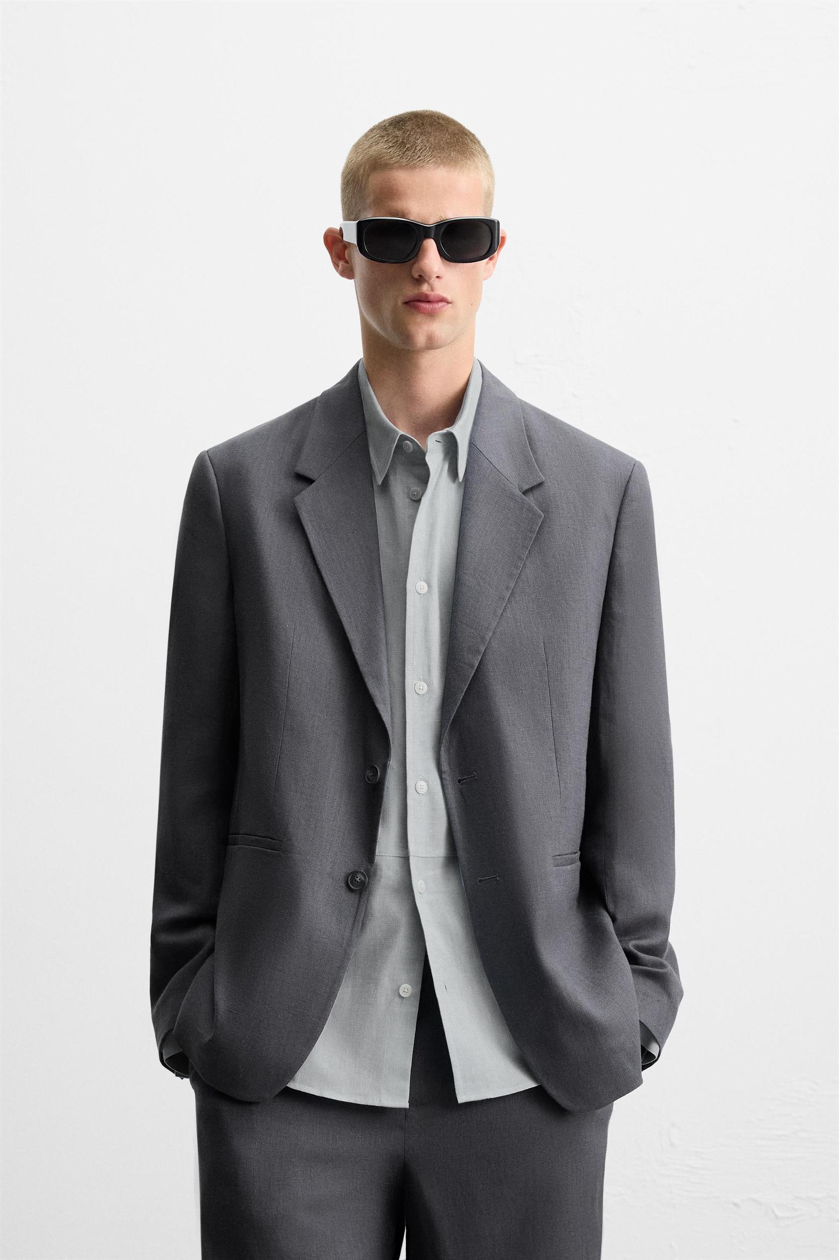 100% LINEN SUIT BLAZER Product Image