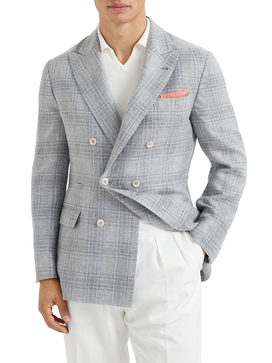 Mens Prince of Wales One and a Half Breasted Deconstructed Blazer Product Image