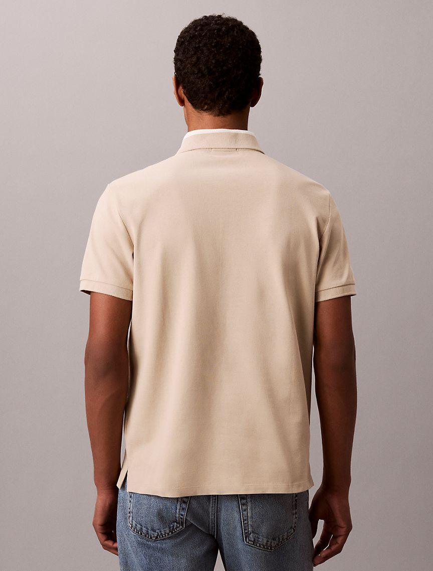 Pique Colorblock Collar Polo Shirt Product Image