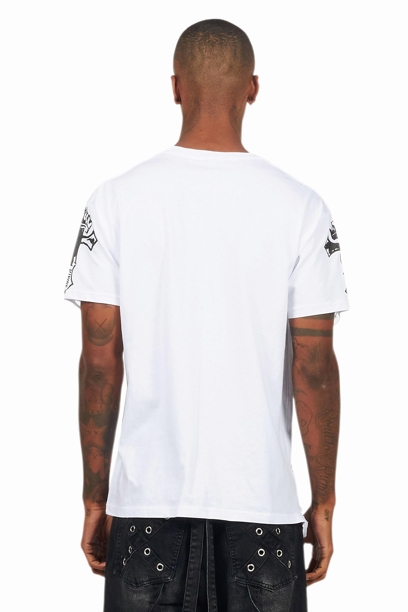 Danby White Graphic Oversized T-Shirt Male Product Image