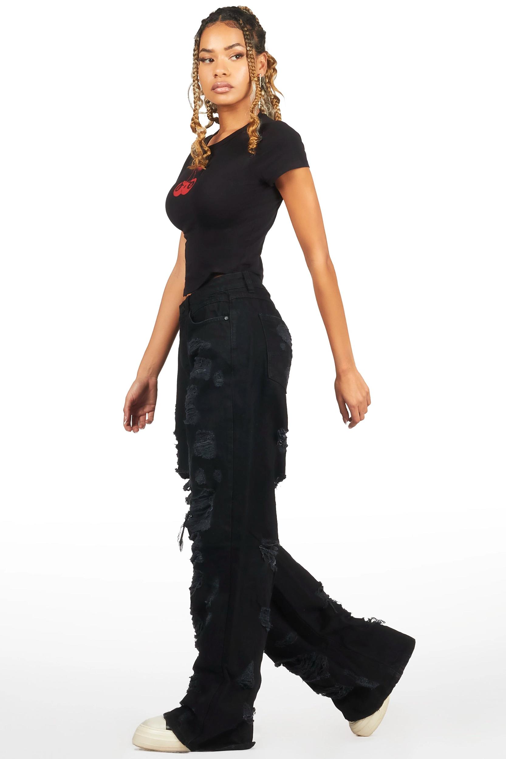 Tamyra Black Baggy Jean Female Product Image