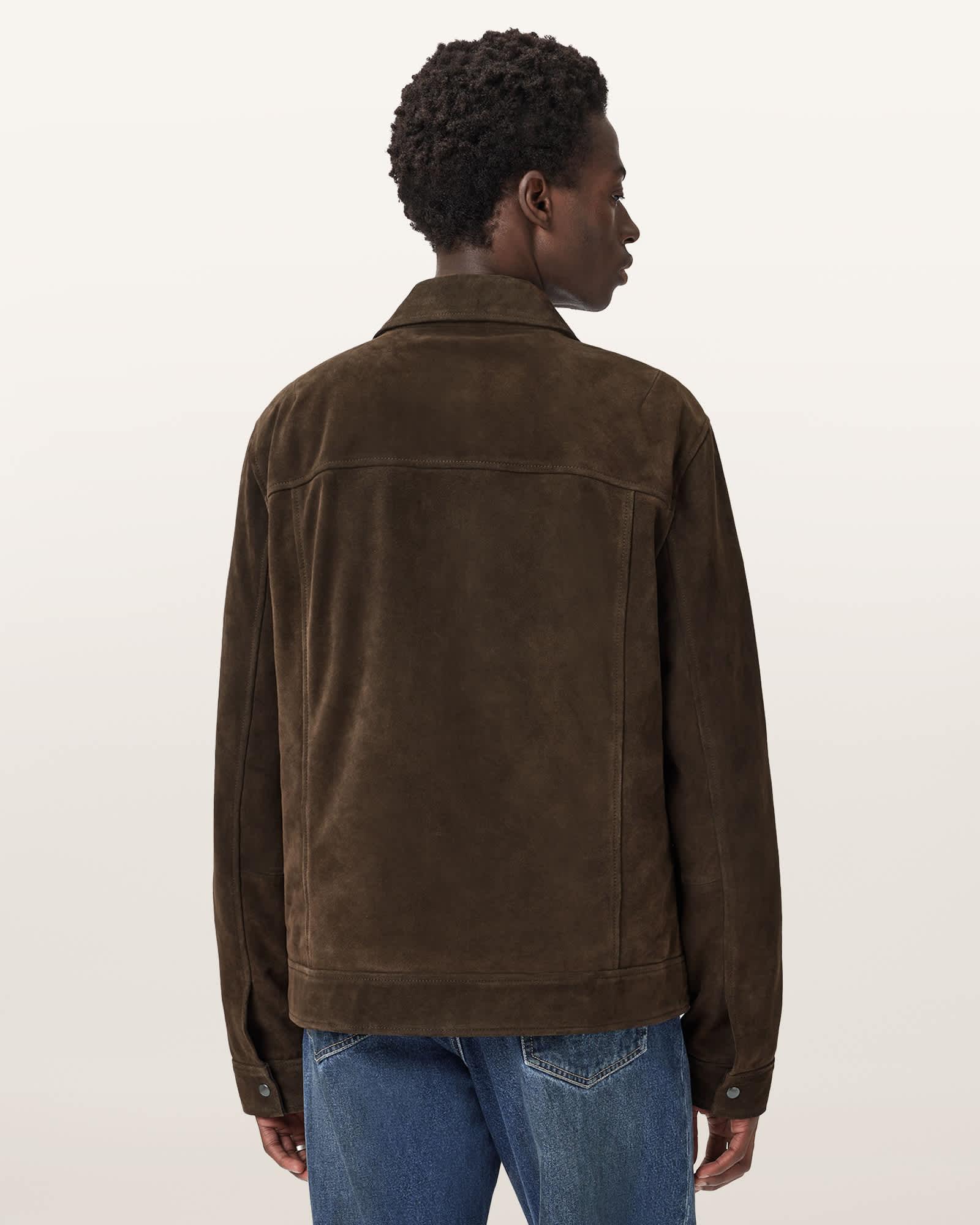 Rhone Suede Jacket COCOA BROWN | ALLSAINTS US Product Image