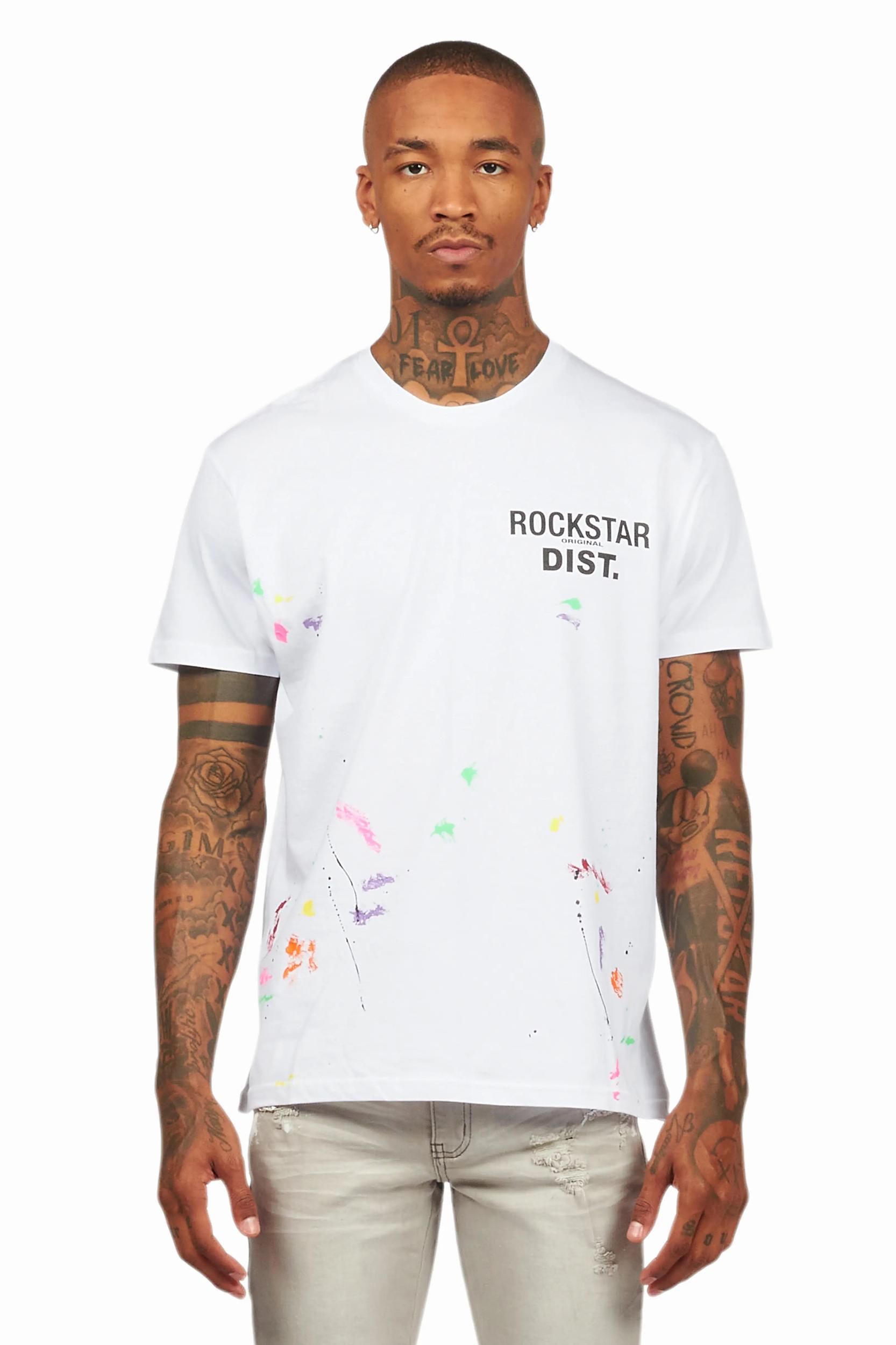 Sayer White Graphic T-Shirt Male Product Image