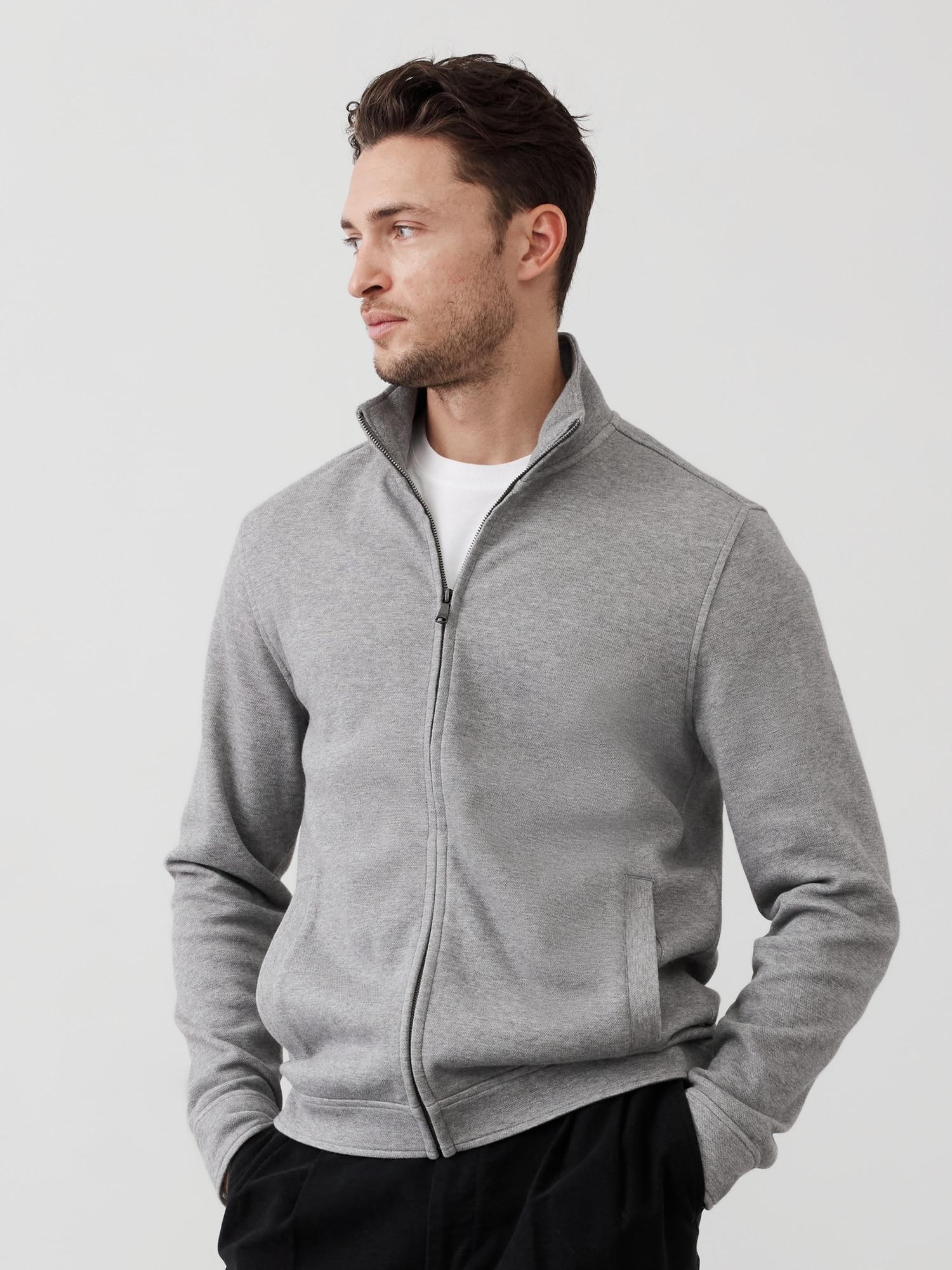 Pique Mock-Neck Jacket Product Image