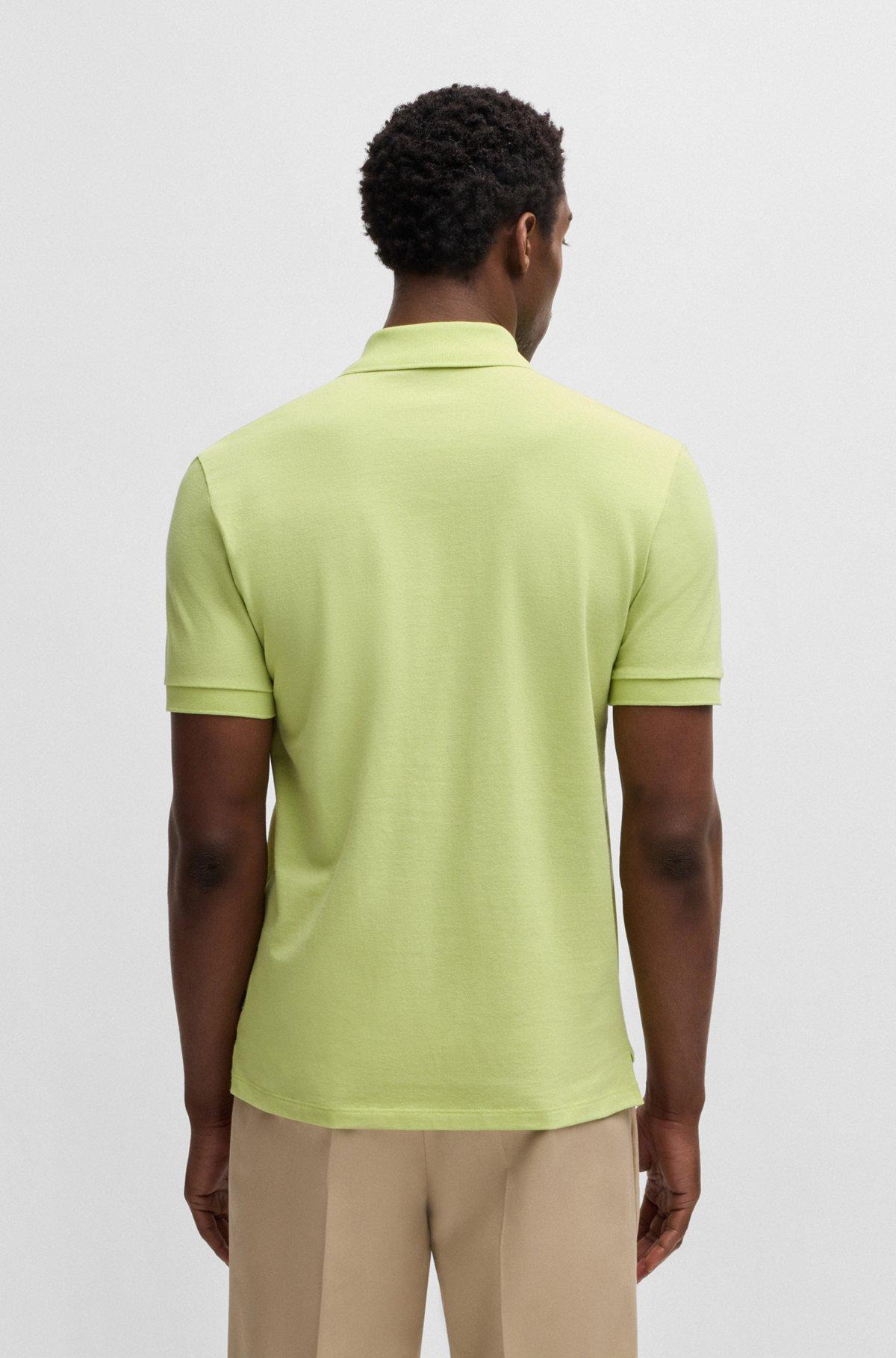 BOSS - Pallas polo shirt in cotton piqué with logo details - Light Green Product Image