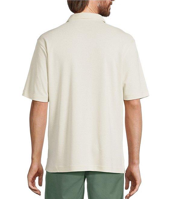 Roundtree & Yorke Short Sleeve Stripe Polynosic Polo Shirt Product Image