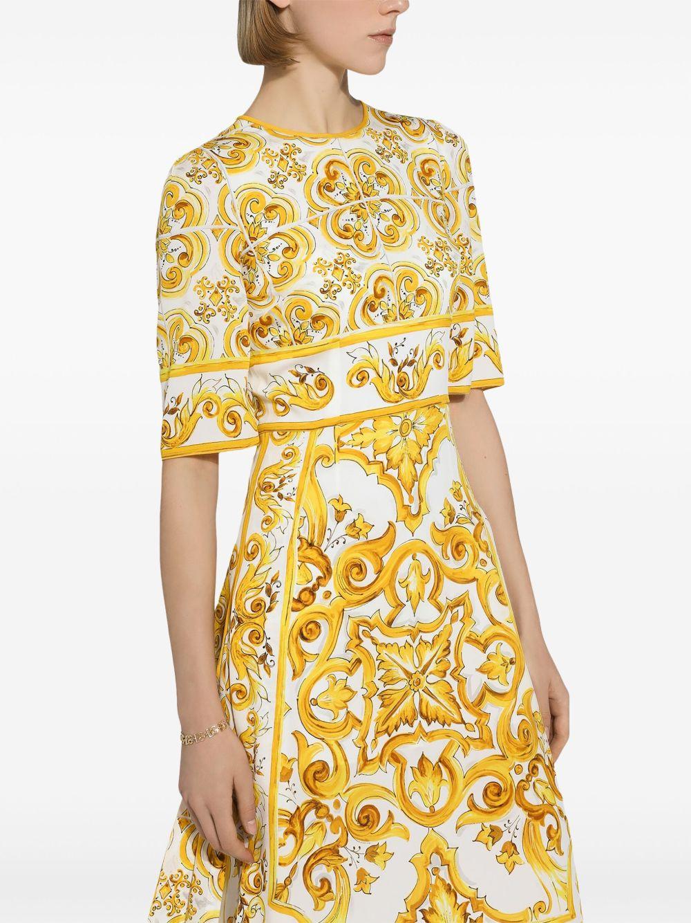 Majolica silk crepe dress Product Image