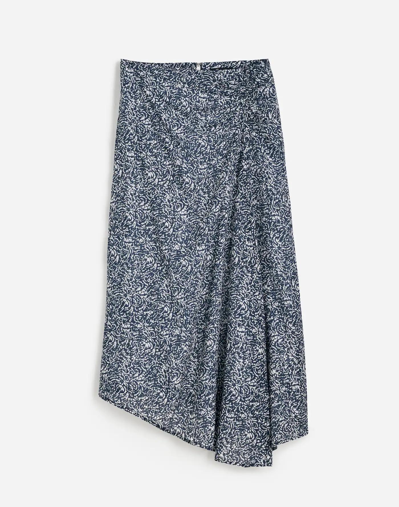 Ruched Asymmetric Midi Skirt Product Image