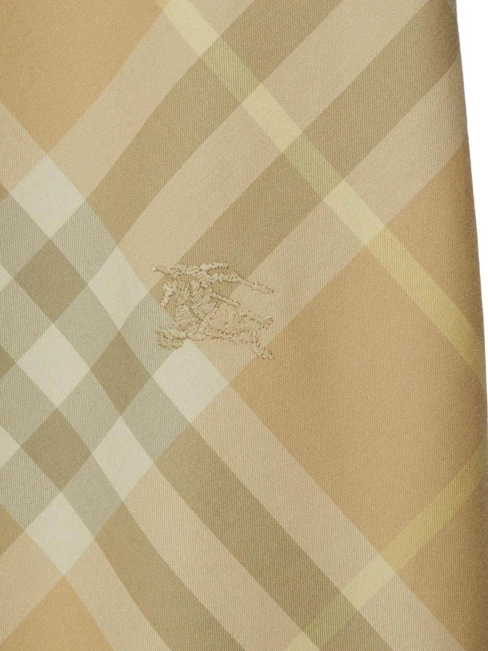 Vintage-check cotton shirt dress Product Image