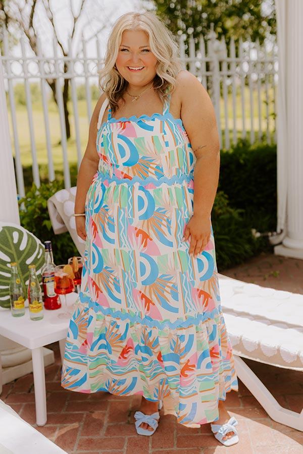 Island Rhythm Tiered Midi Dress Curves Product Image