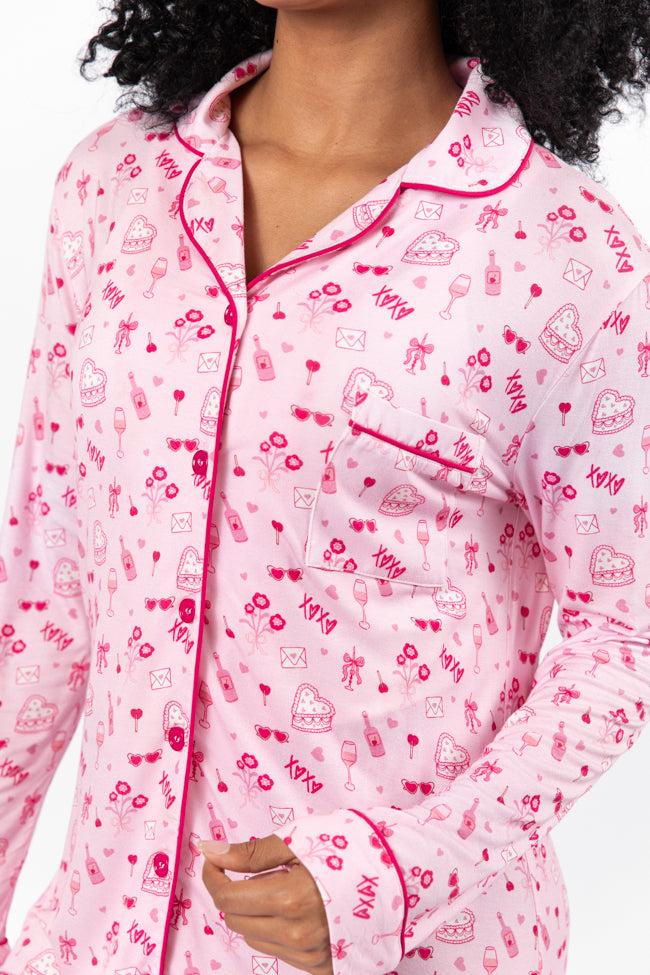 Sleep Tight Valentine's Day Icon Pajama Dress FINAL SALE Product Image
