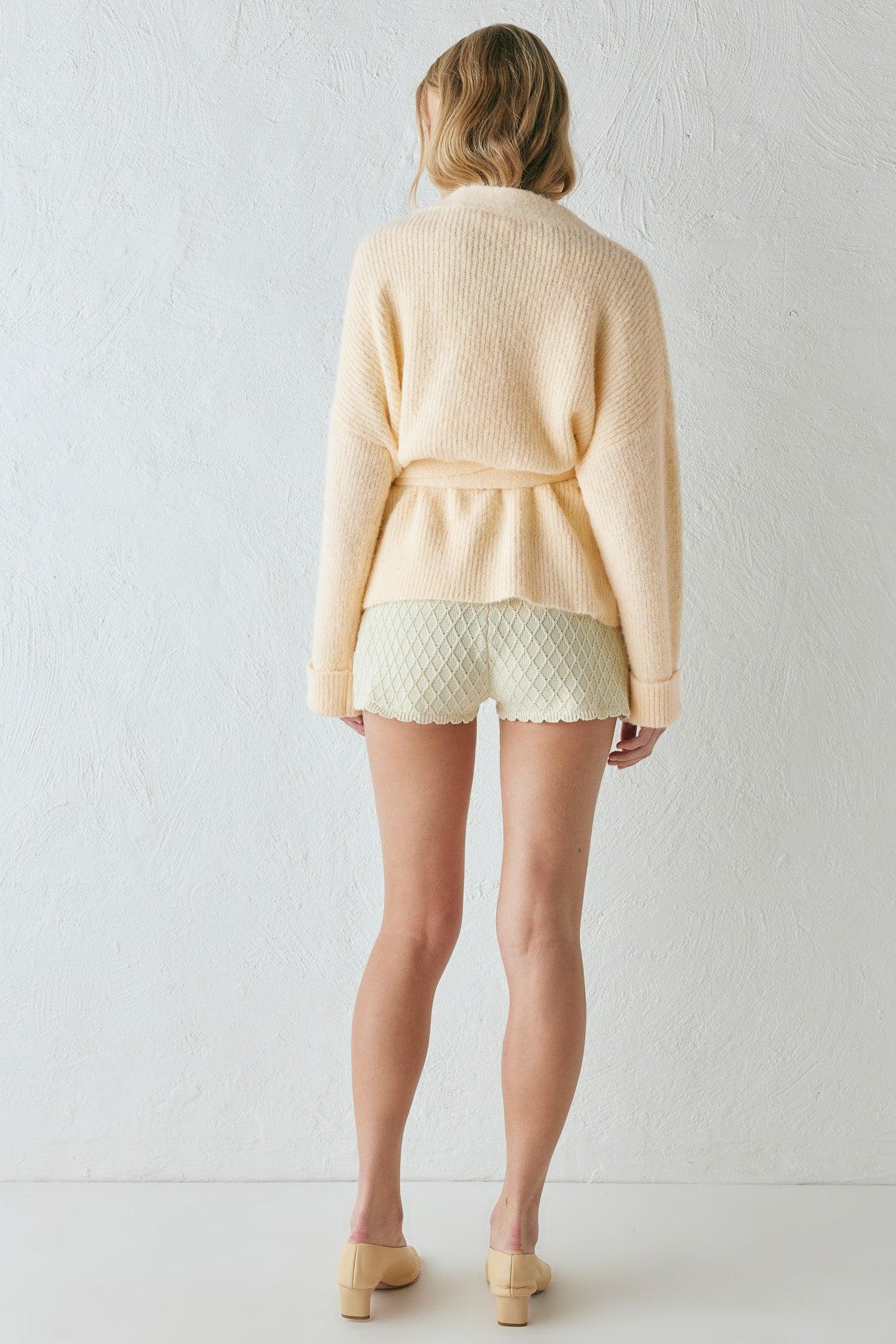 Samira Knit Cardigan Cream Product Image