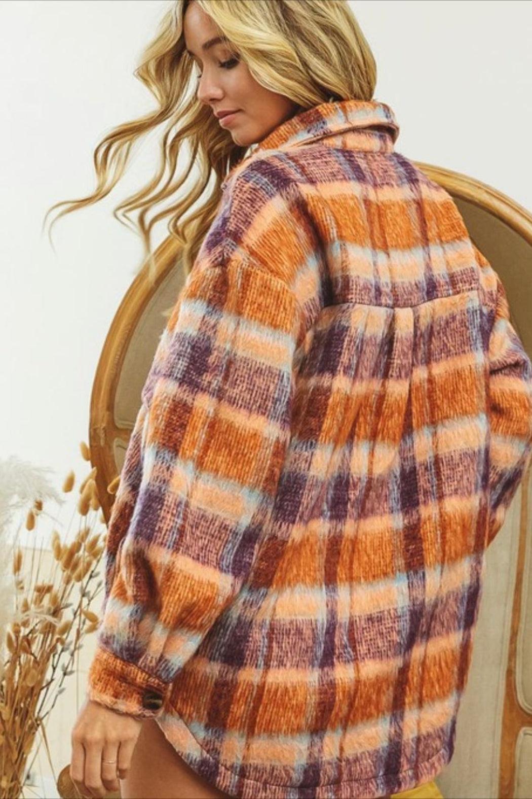 Brushed Plaid Shacket Product Image