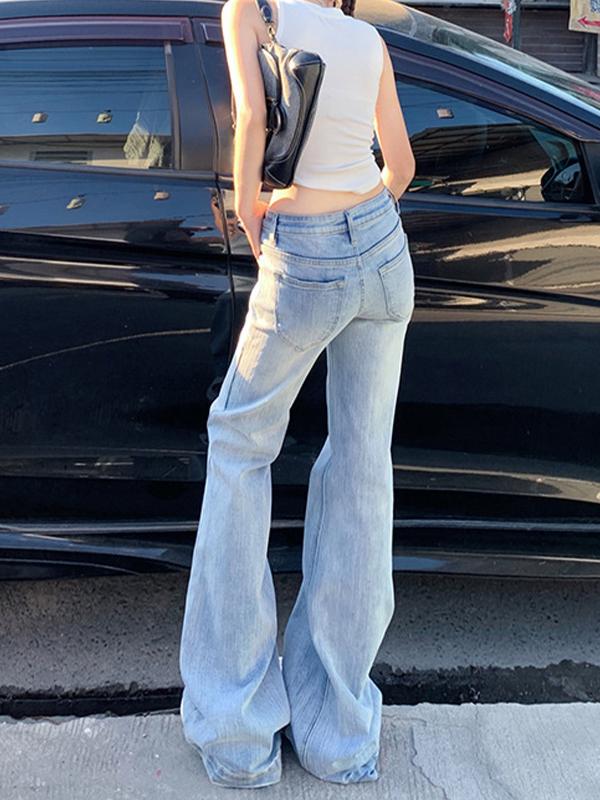 Vintage Personality Flare Jeans Product Image