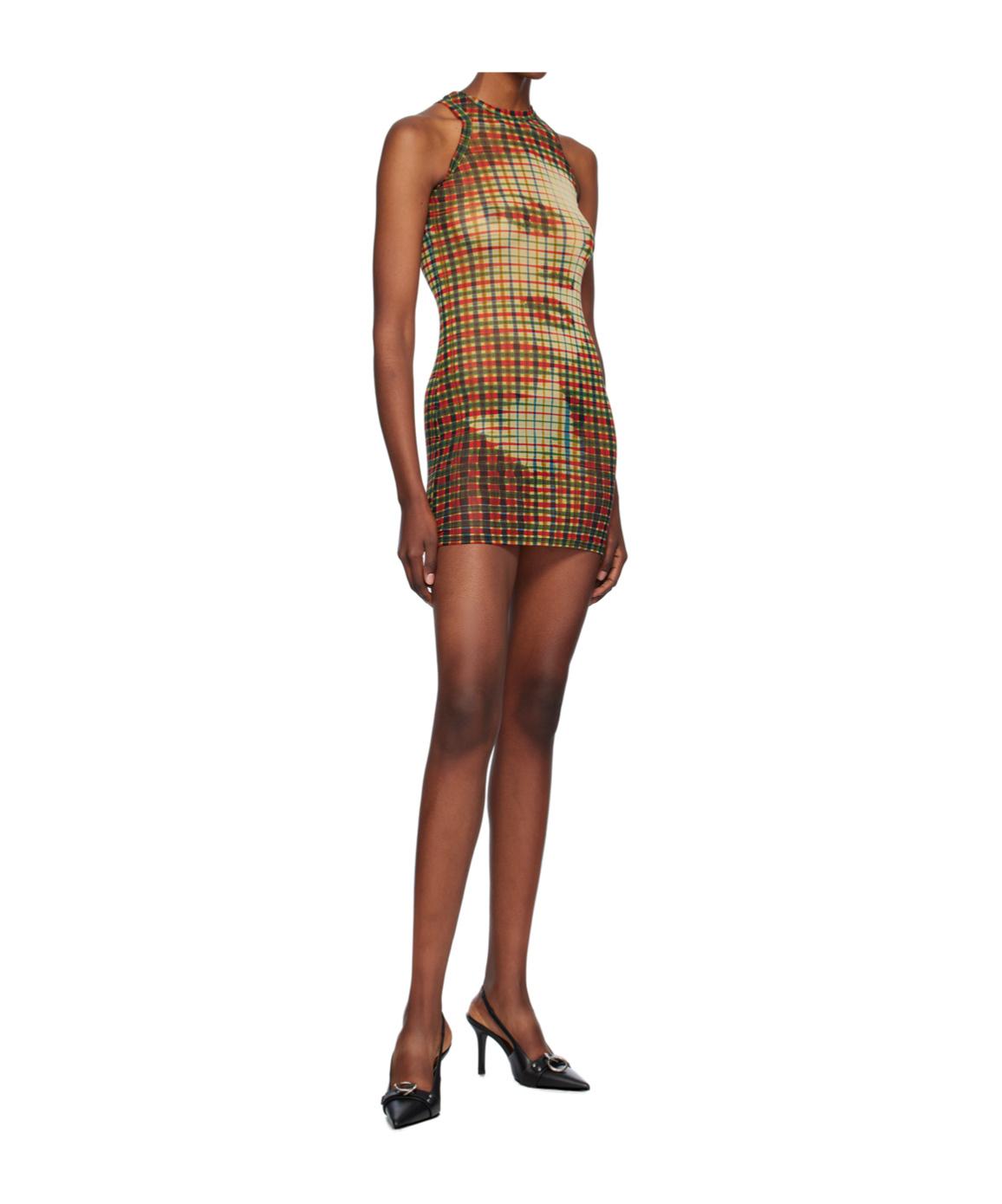JEAN PAUL GAULTIER Graphic Print Dress In Brown Product Image