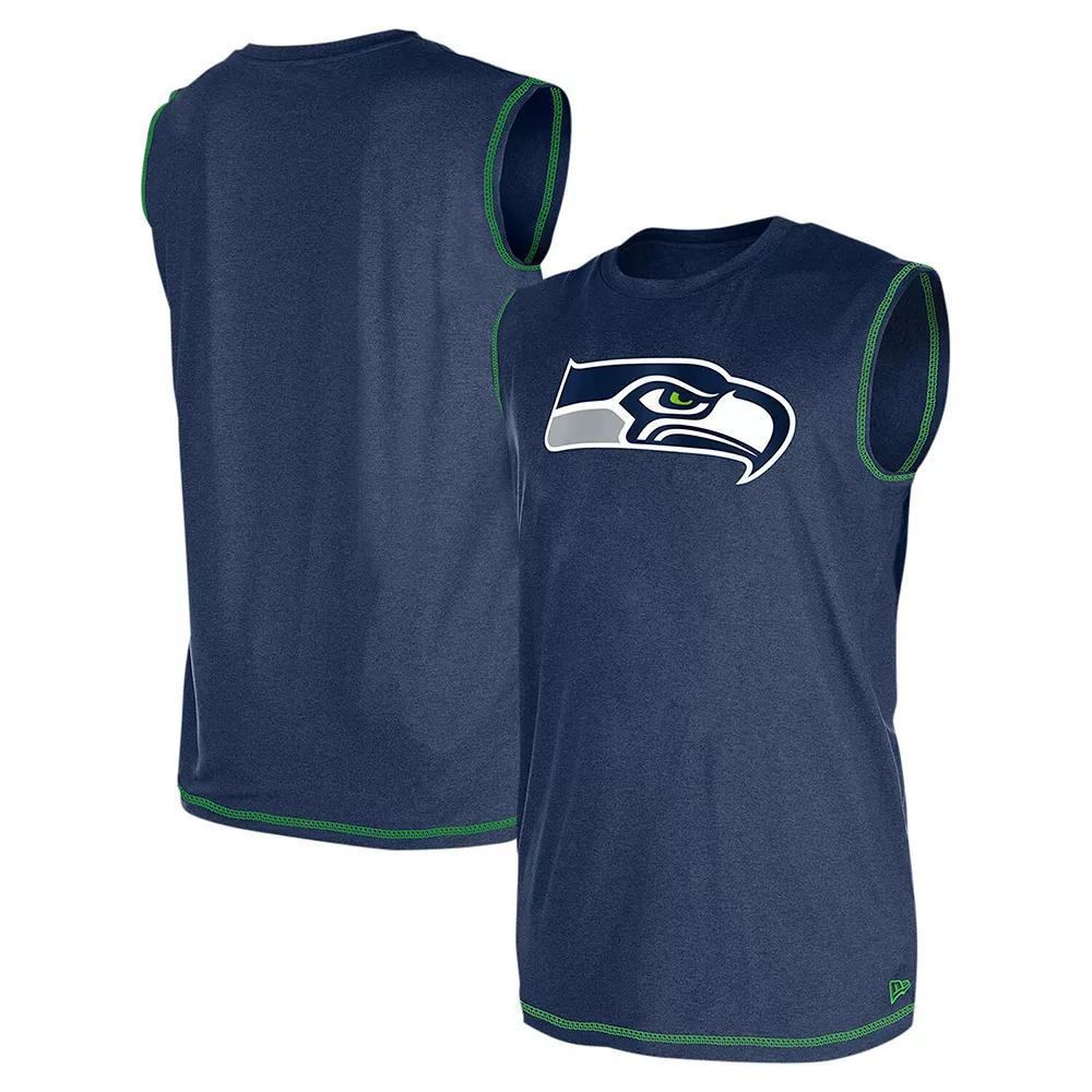 Men's New Era College Navy Seattle Seahawks Tank Top,  Product Image