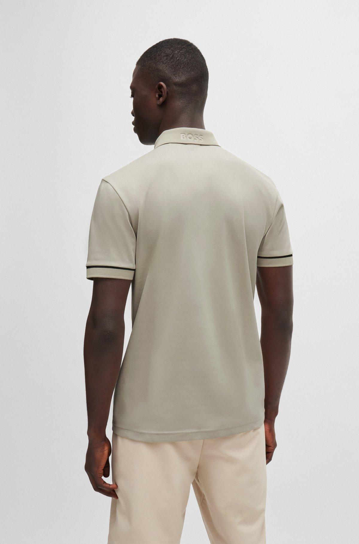 Interlock-cotton slim-fit polo shirt with contrast trims Product Image