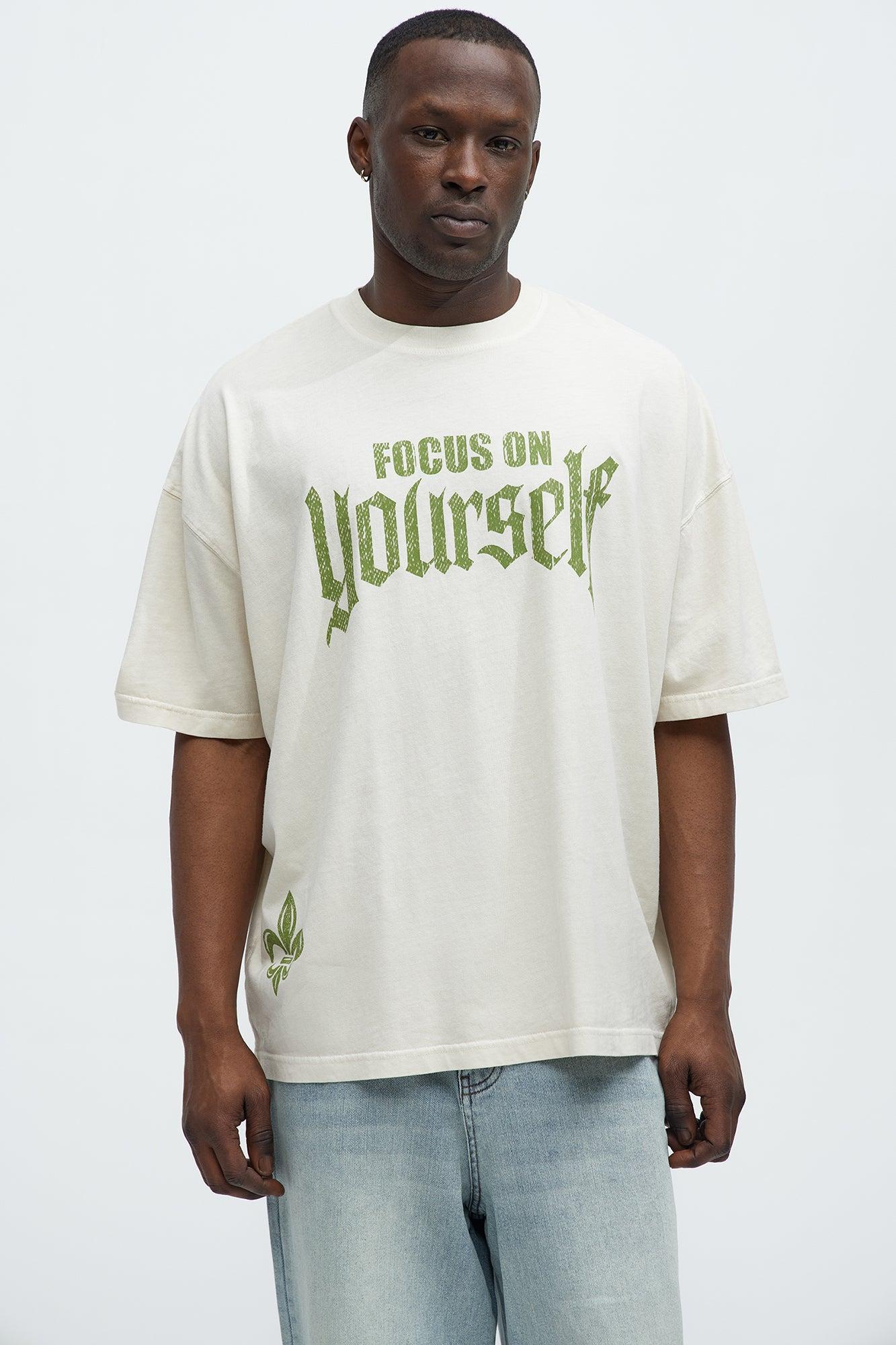 Make Yourself Proud Oversized Short Sleeve Tee - Cream Product Image